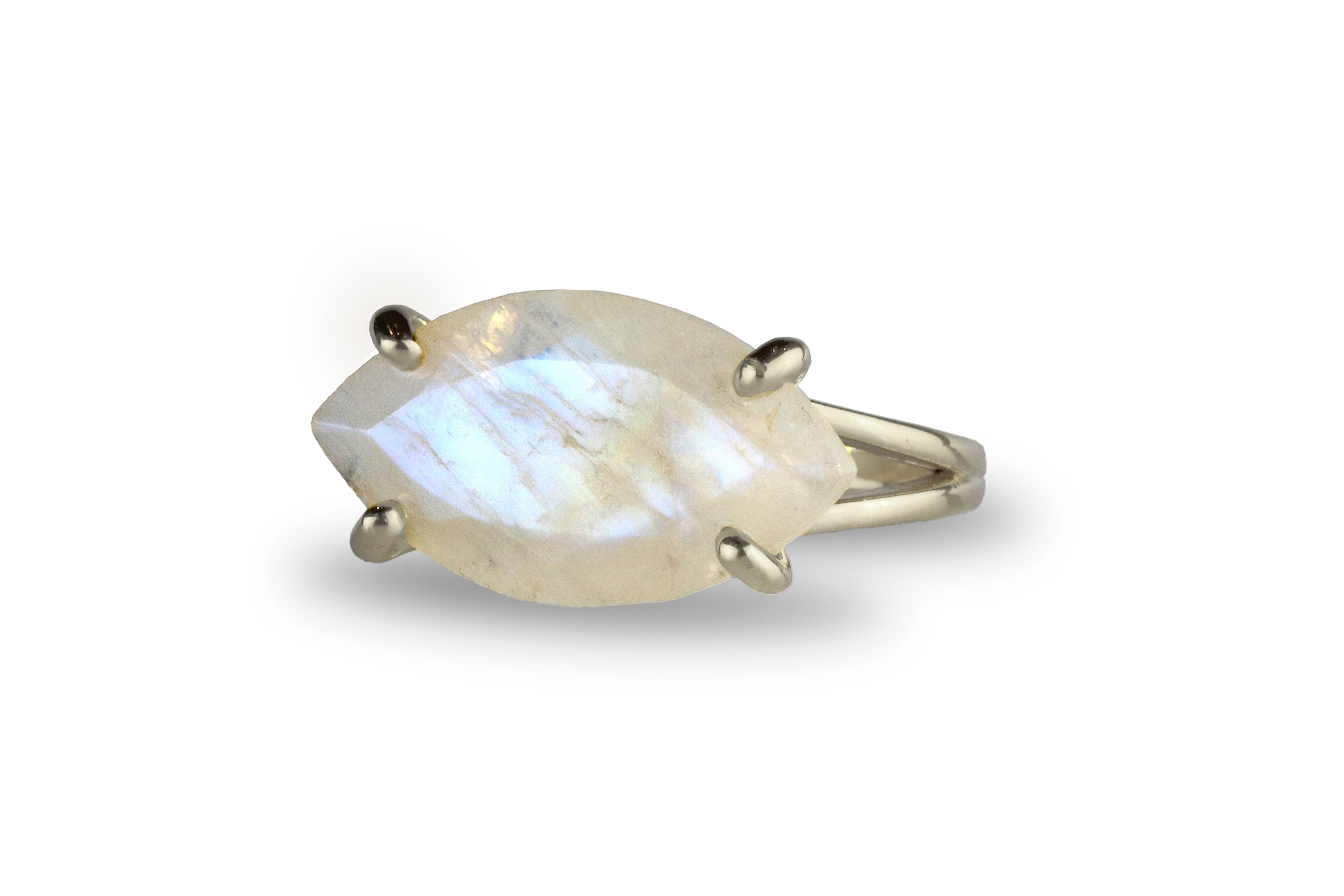 Marquise Gold Moonstone Ring in 14k Gold Filled Rings Anemone Jewelry