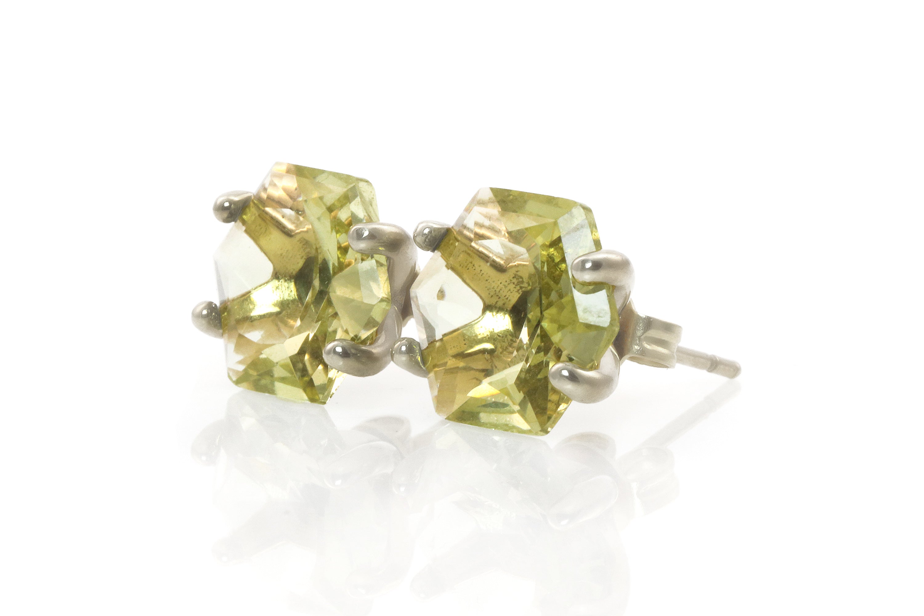 Artisan Lemon Quartz 14k Gold Earrings Earrings Anemone Unique