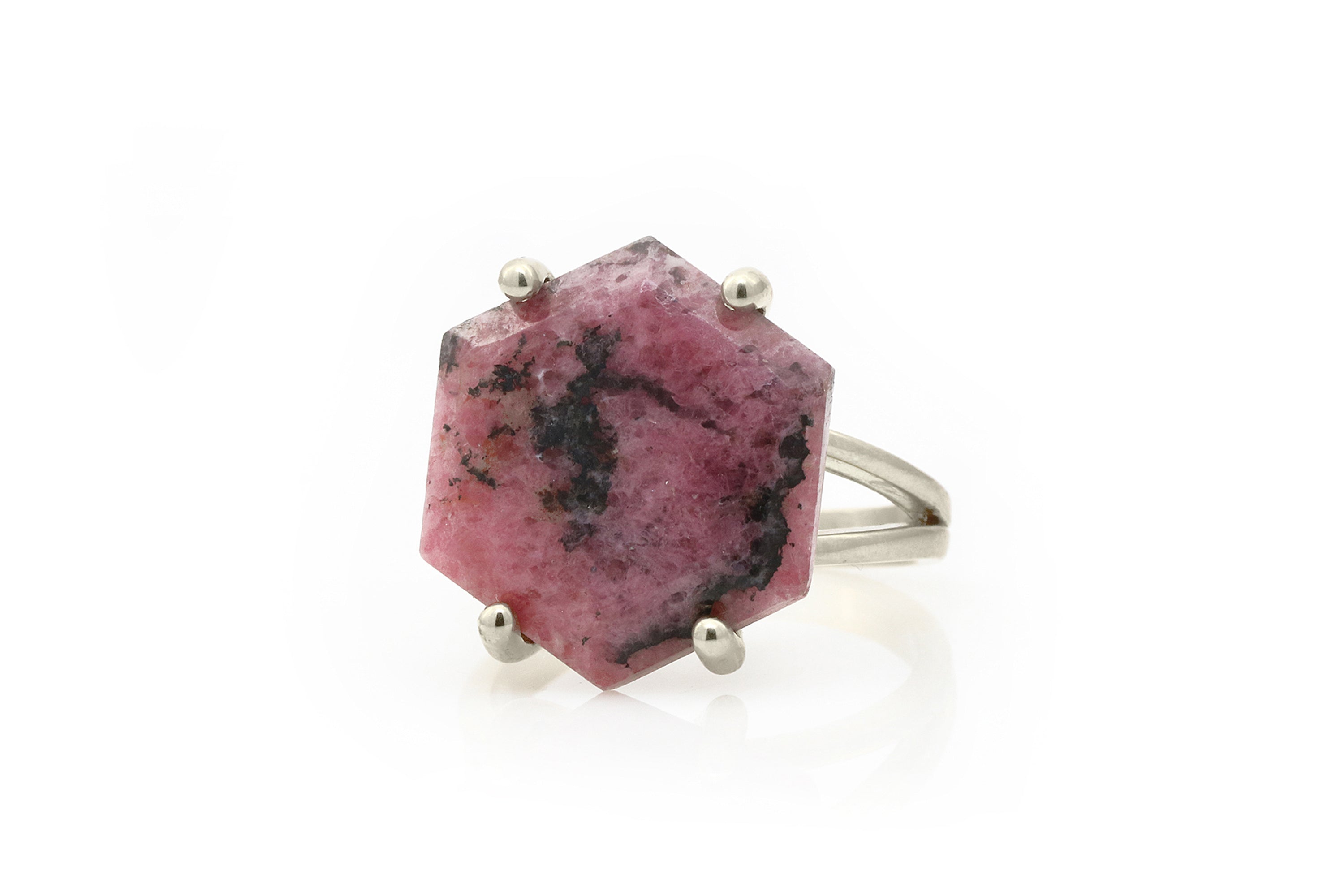 Fashionable Gold Cocktail Rhodonite Ring Rings Anemone Jewelry