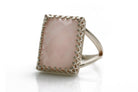 Elegant Rose Quartz in 925 Sterling Silver Rings Anemone Jewelry