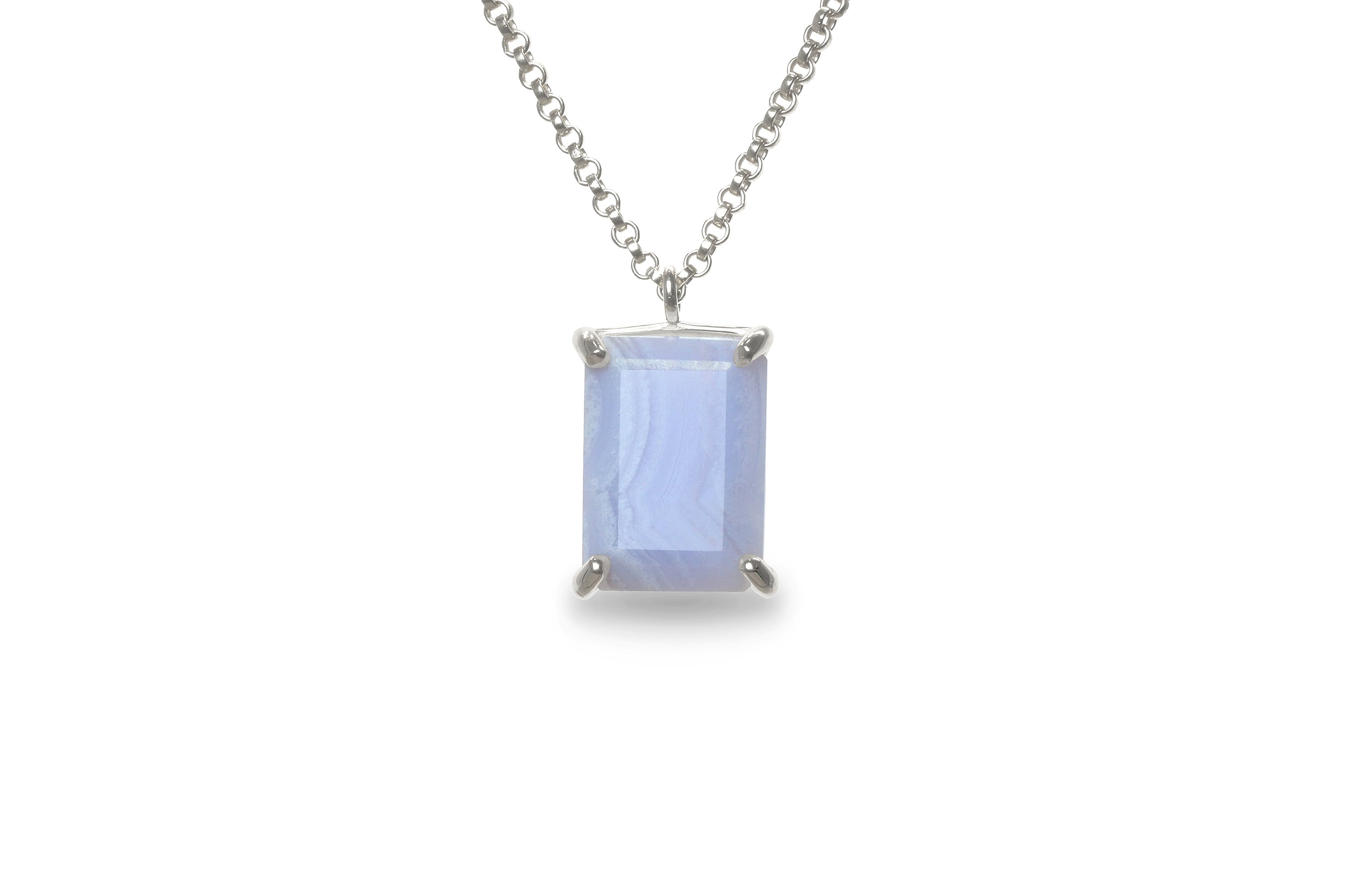 Handmade Necklace with Blue Lace Agate necklaces Anemone Jewelry