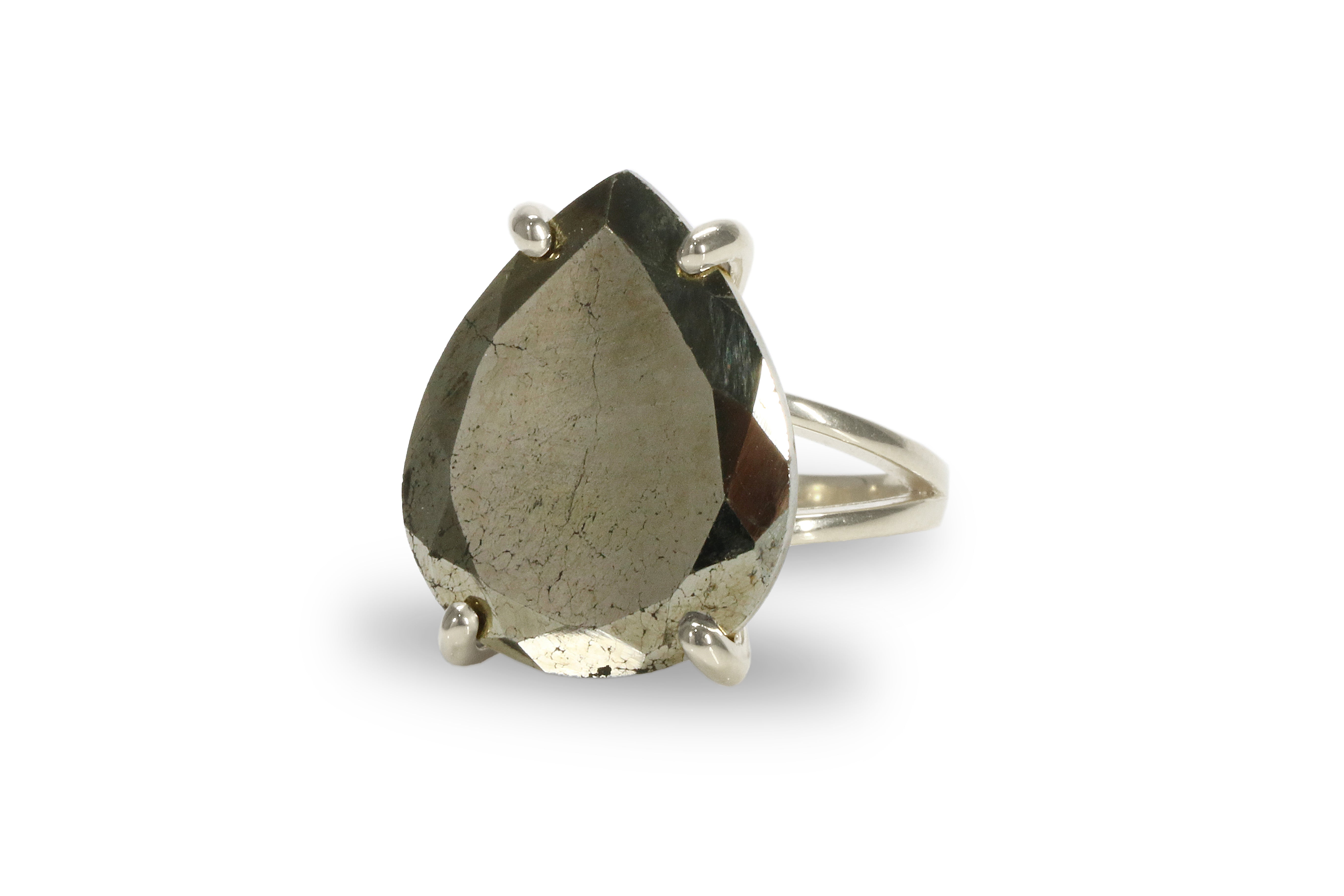 925 Sterling Silver Luxury Pyrite Ring Rings Anemone Jewelry