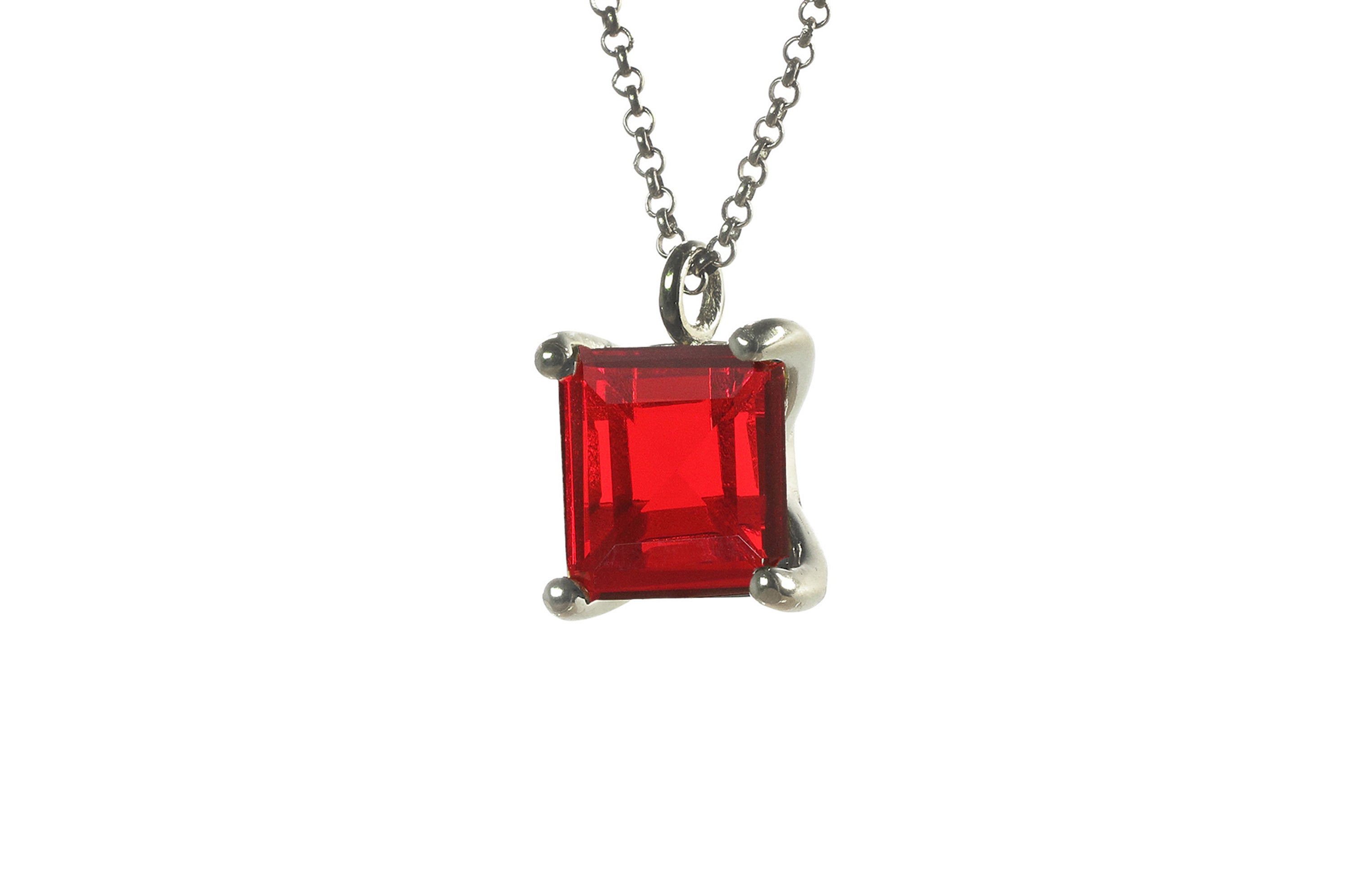 Vibrant Gold Filled Ruby Necklace necklaces Anemone Unique