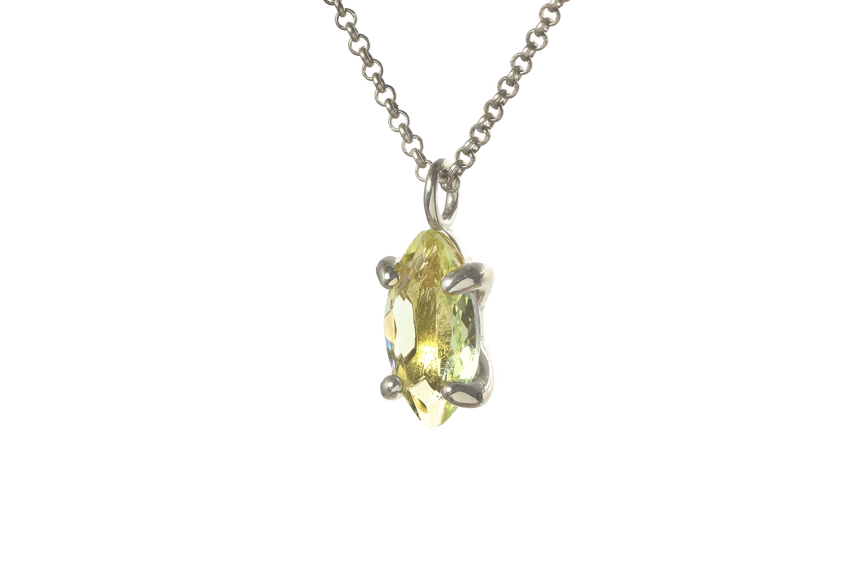 Simple Dainty Lemon Quartz Gold Necklace necklaces Anemone Unique