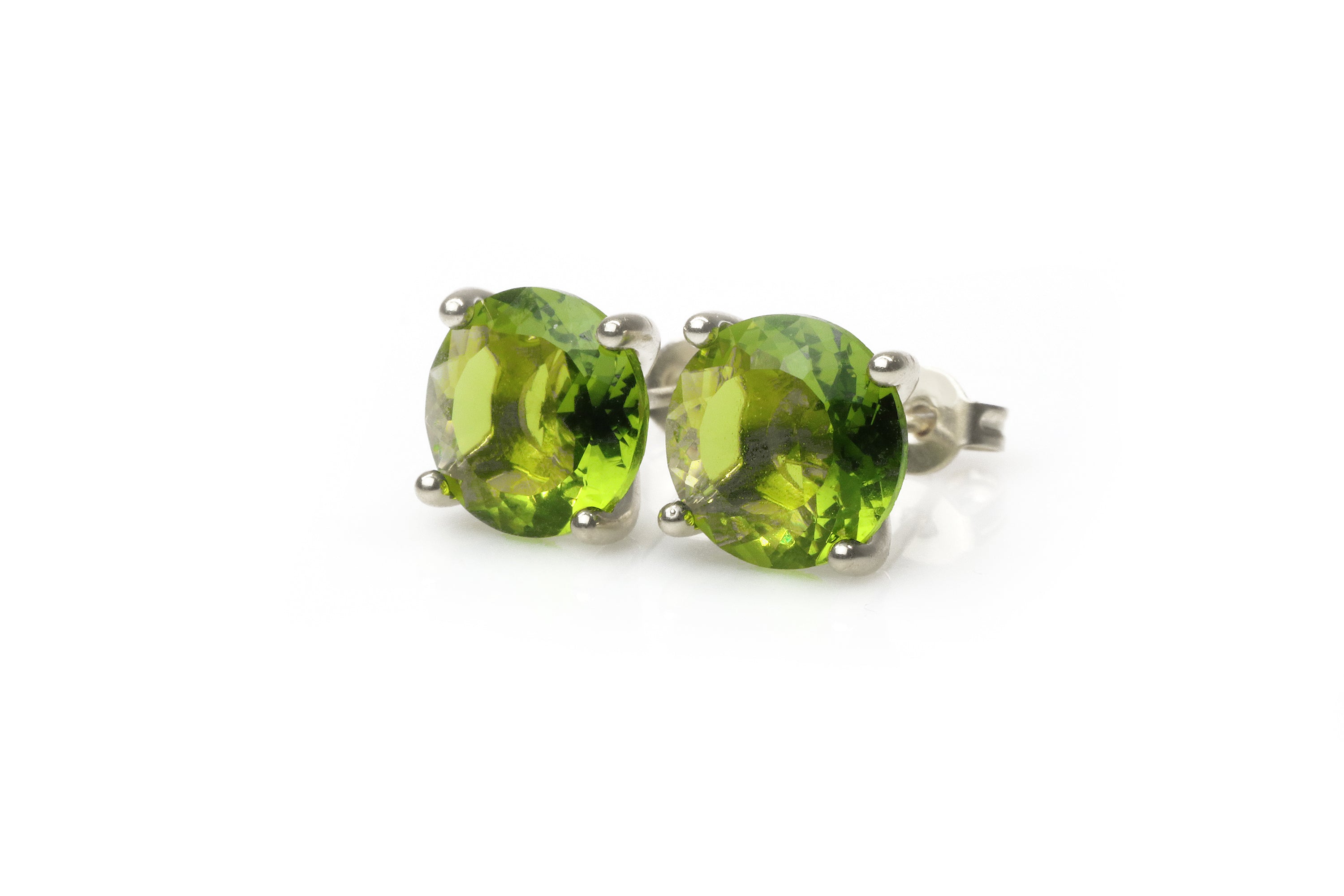 Glam Peridot Gold Stud Earrings Earrings Anemone Unique