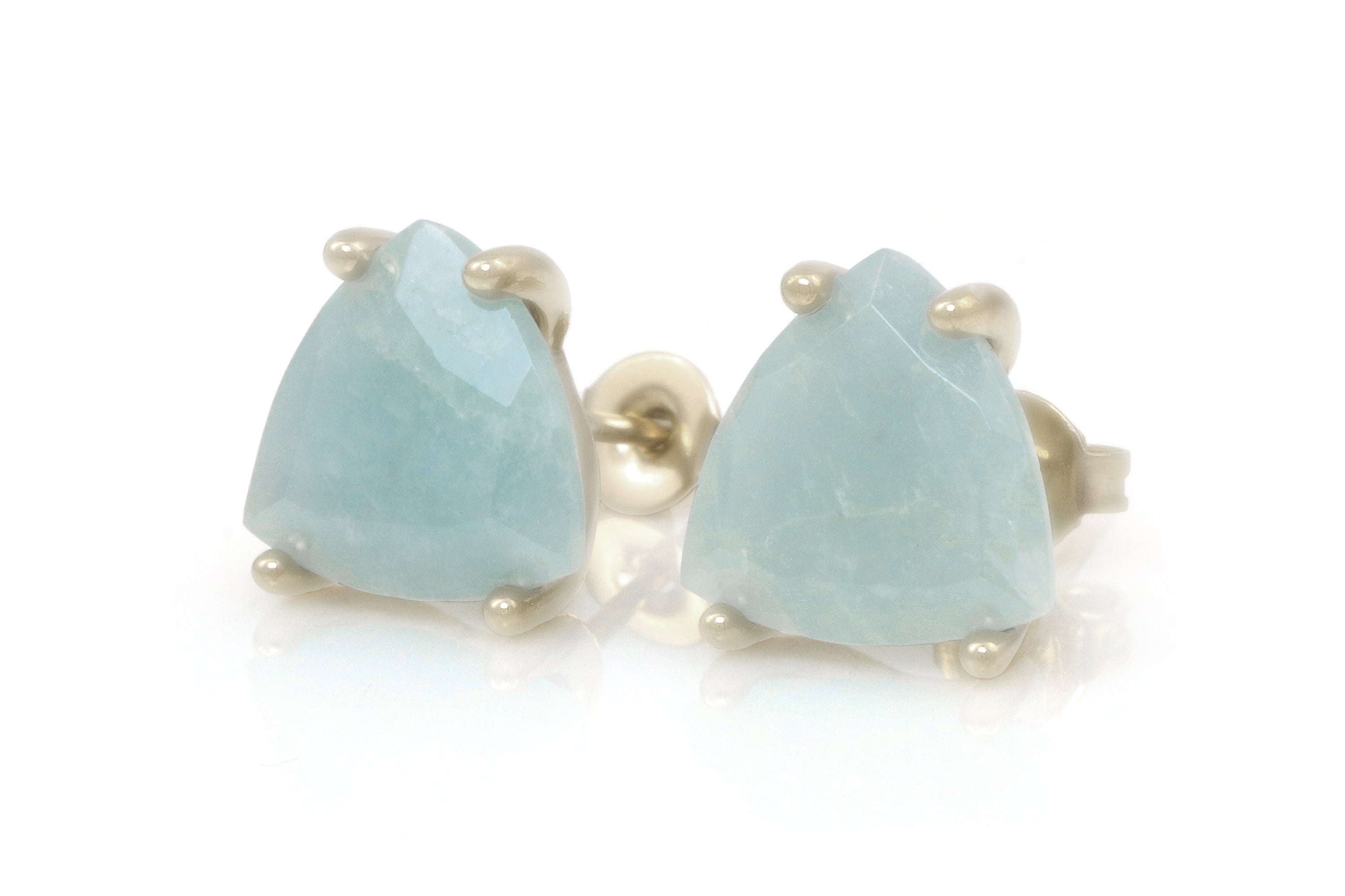 Rose Gold Aquamarine Earrings Earrings Anemone Unique