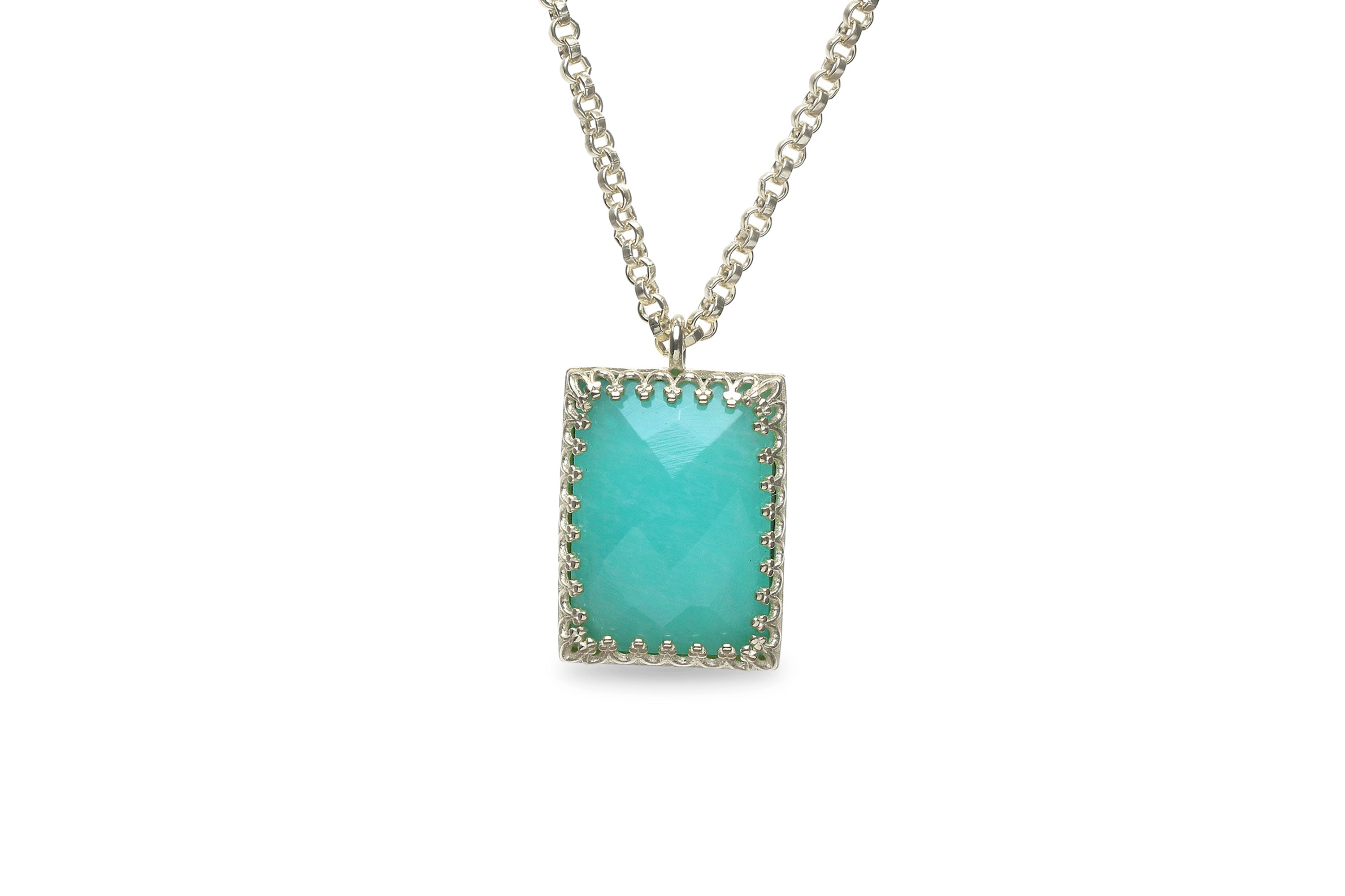 Adorable Amazonite Necklace in 14k Gold necklaces Anemone Jewelry