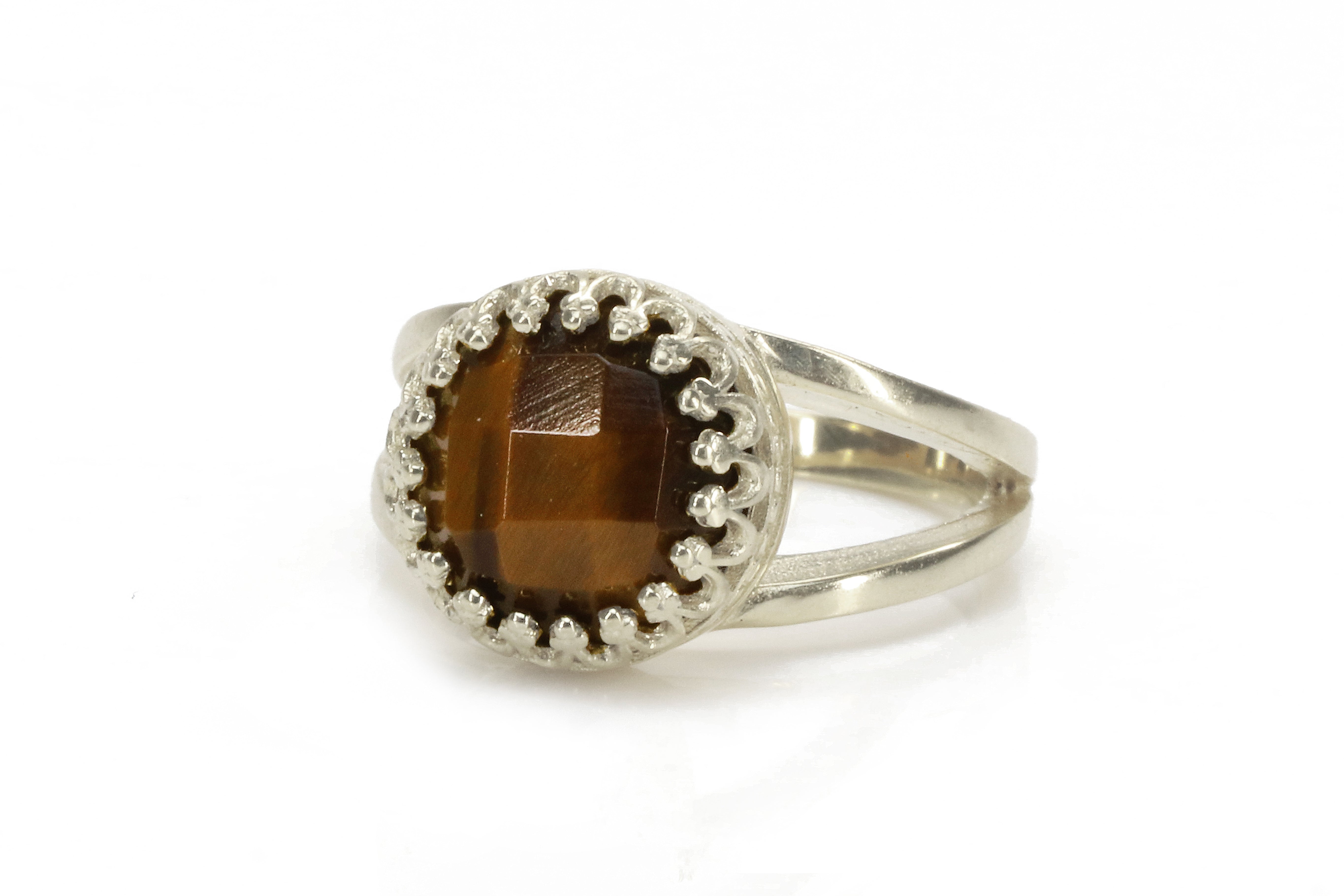 Stackable Dainty Tiger Eye 14k Gold Filled Ring Rings Anemone Jewelry