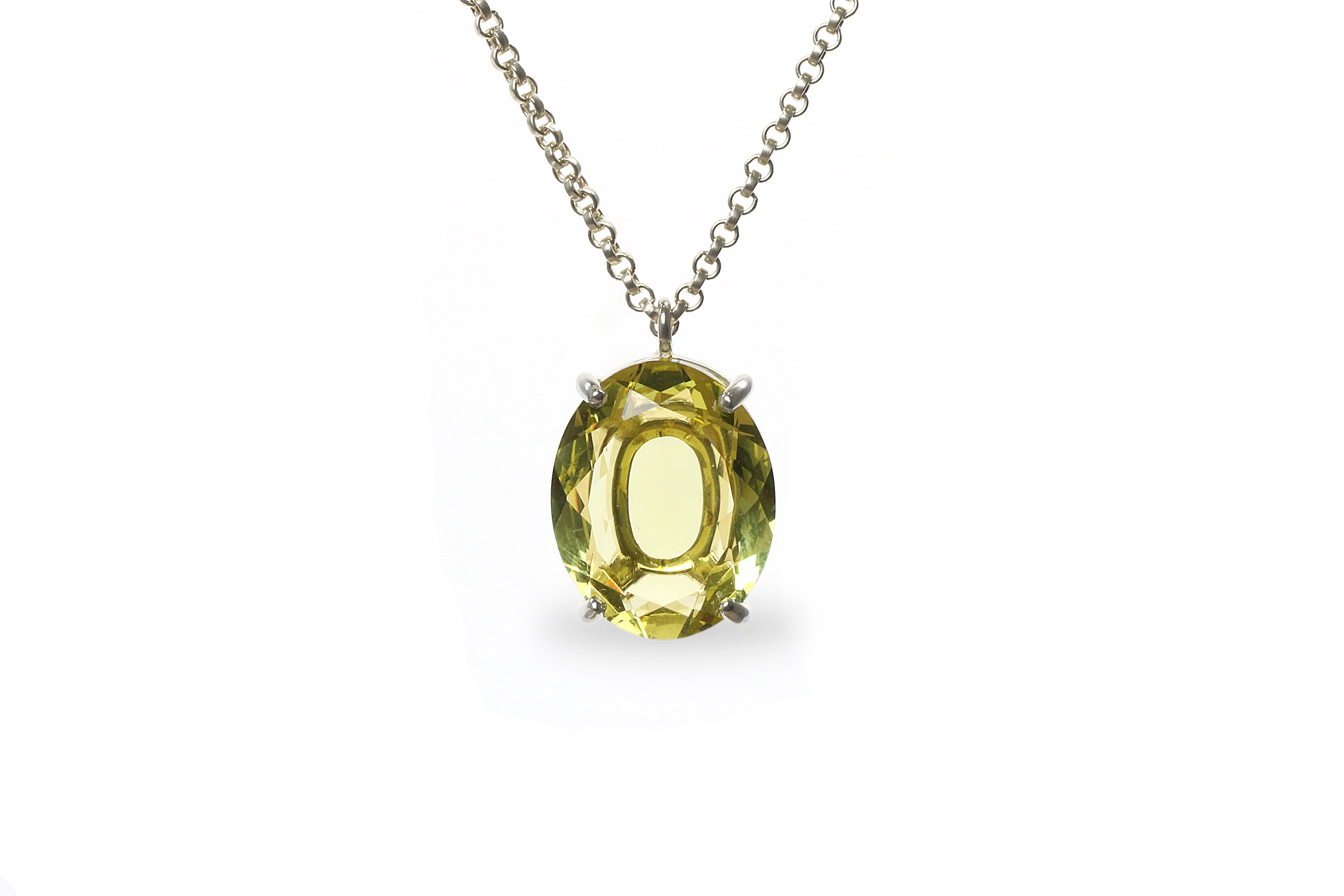 Brilliant Lemon Quartz Necklace in Gold necklaces Anemone Jewelry