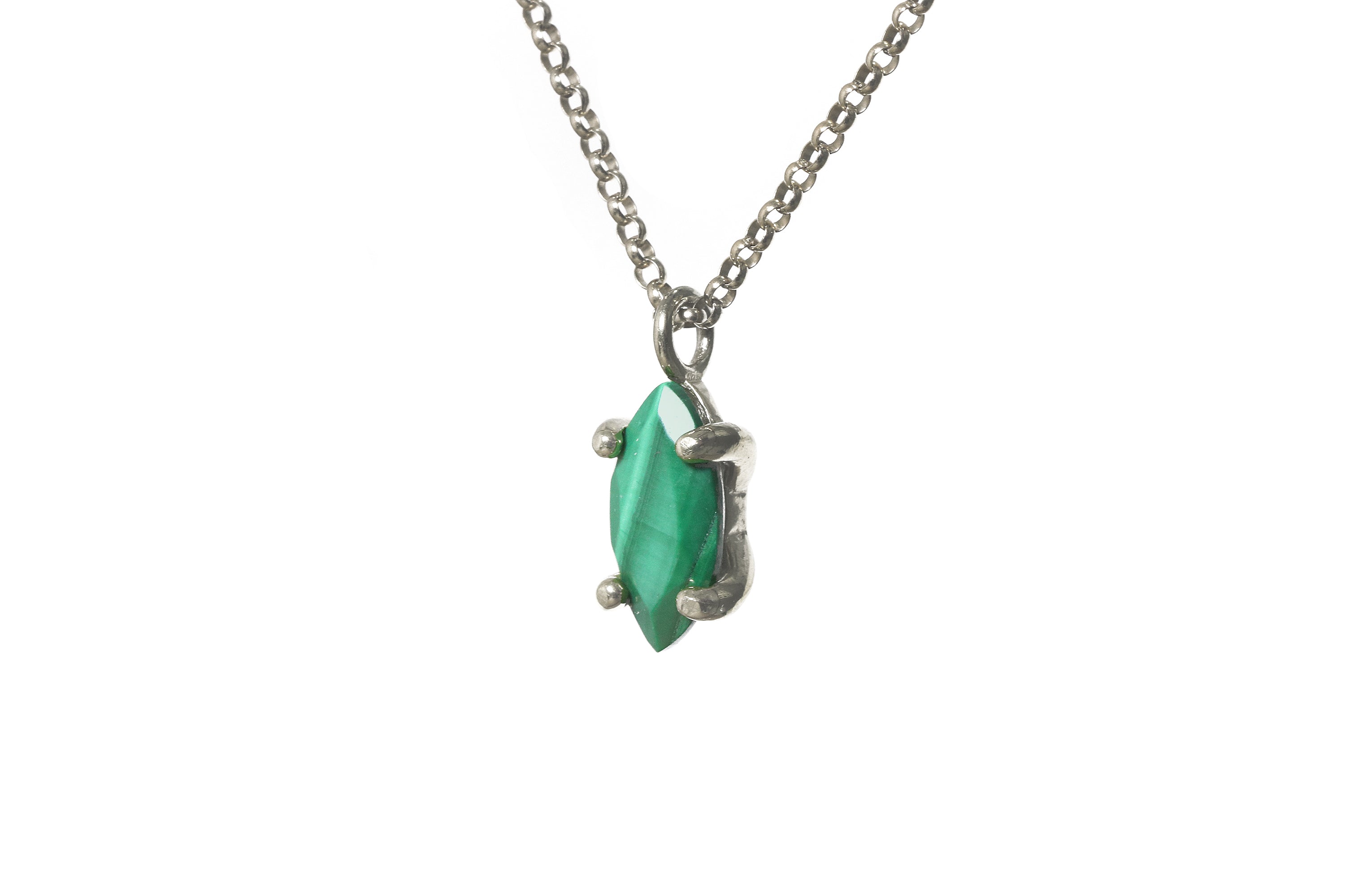 Decorative Malachite Gold Pendant Necklace necklaces Anemone Unique