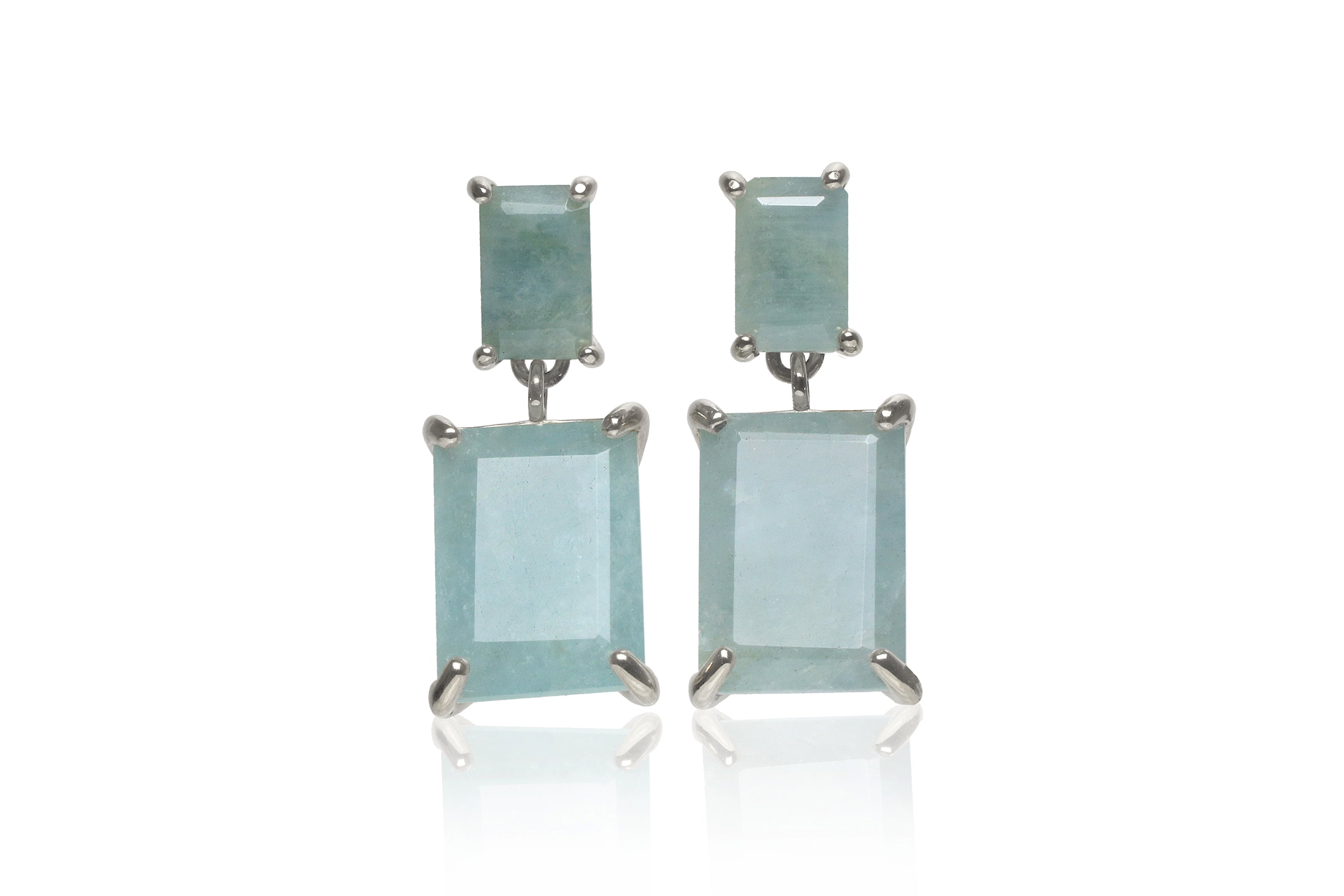 Statement Aquamarine Gold Filled Earrings Earrings Anemone Jewelry