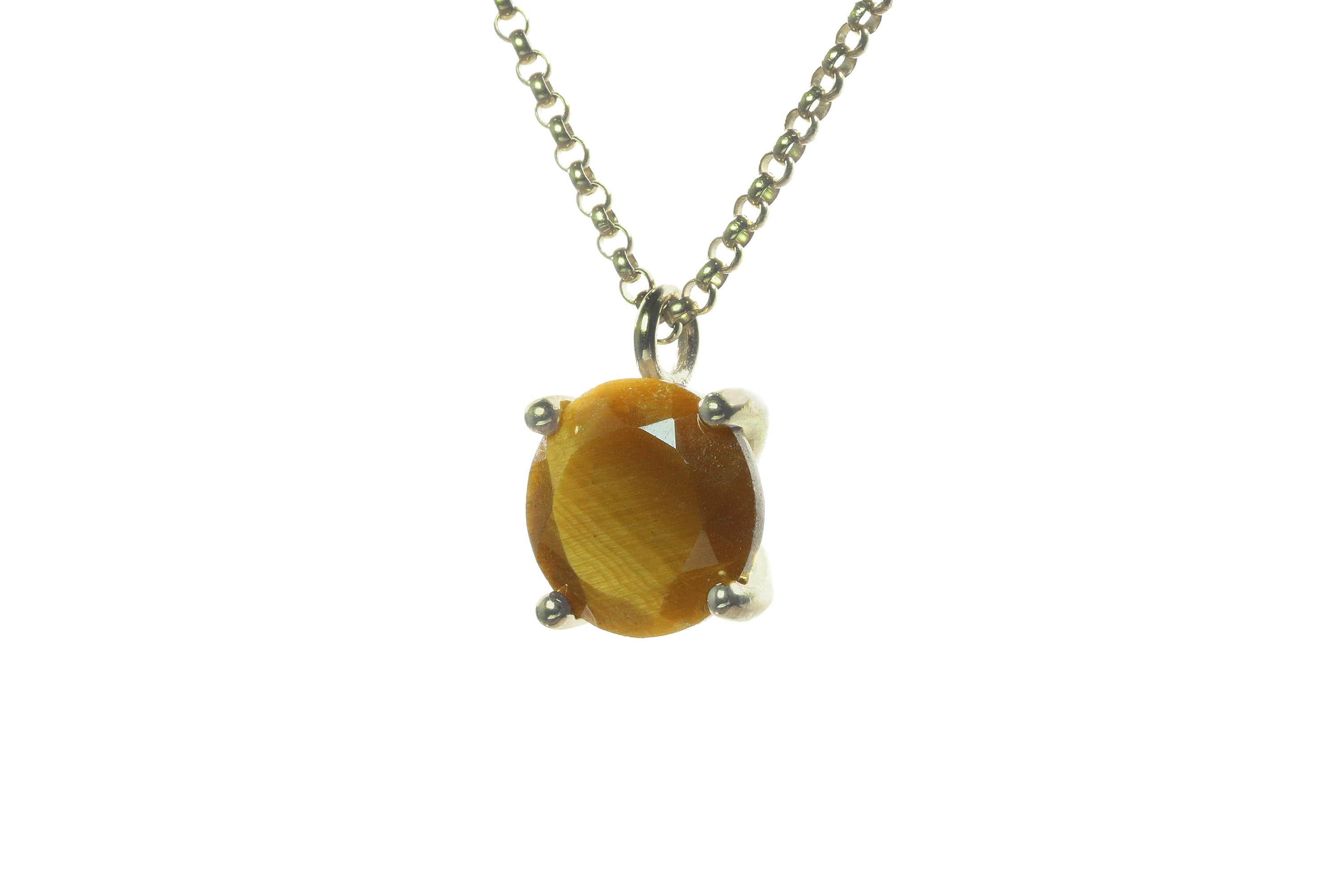 Unique Tiger Eye Gold Necklace necklaces Anemone Unique