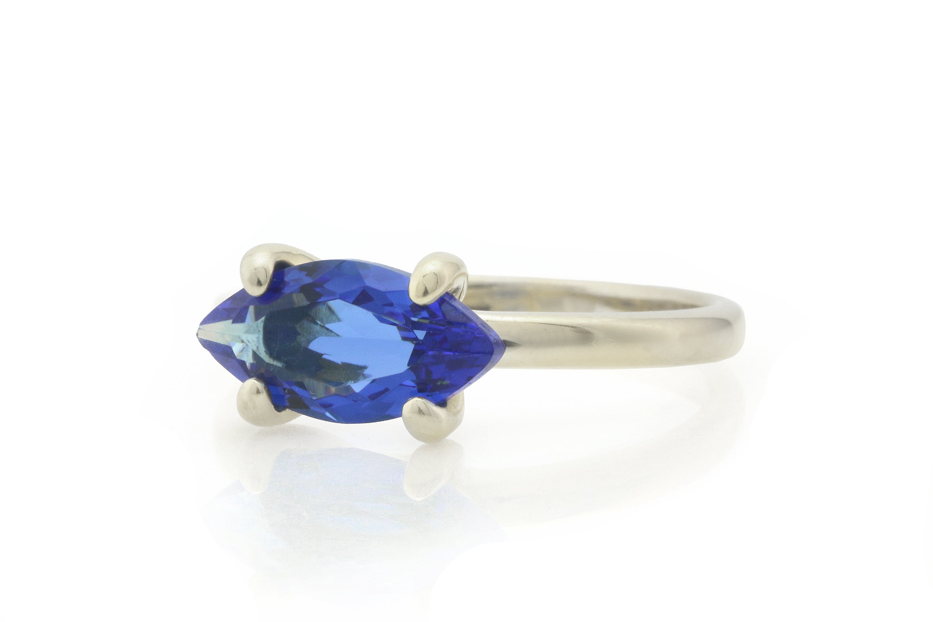 Marquise Blue Sapphire Gold Filled Ring Rings Anemone Unique