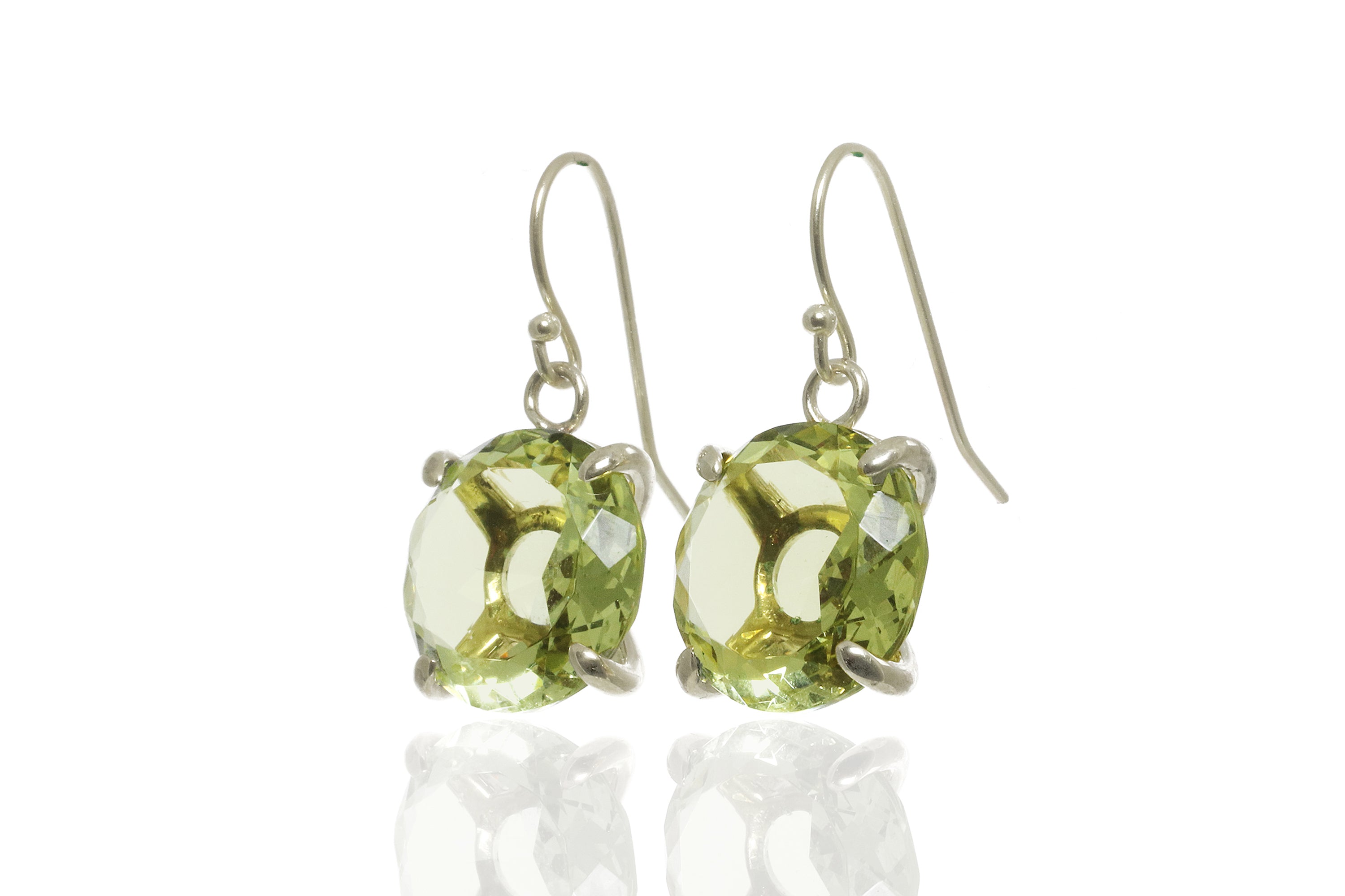 Stylish Yellow Quartz Earrings in Gold Earrings Anemone Jewelry