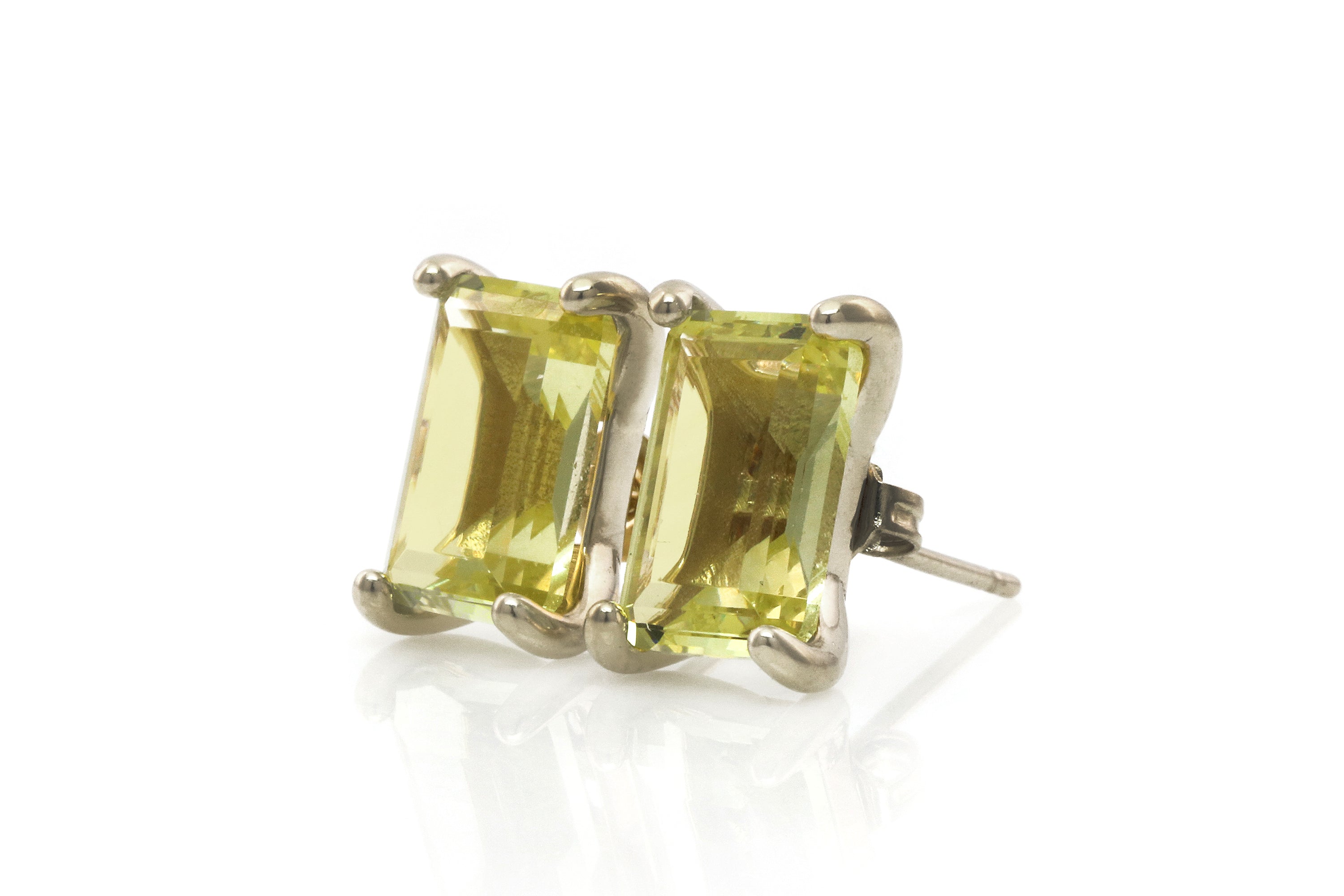 Lemon Quartz Stud Gold Earrings Earrings Anemone Unique