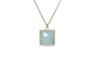 Delicate Aquamarine Pendant Gold Necklace necklaces Anemone Jewelry