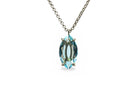 Marquise Blue Topaz Silver Necklace necklaces Anemone Jewelry