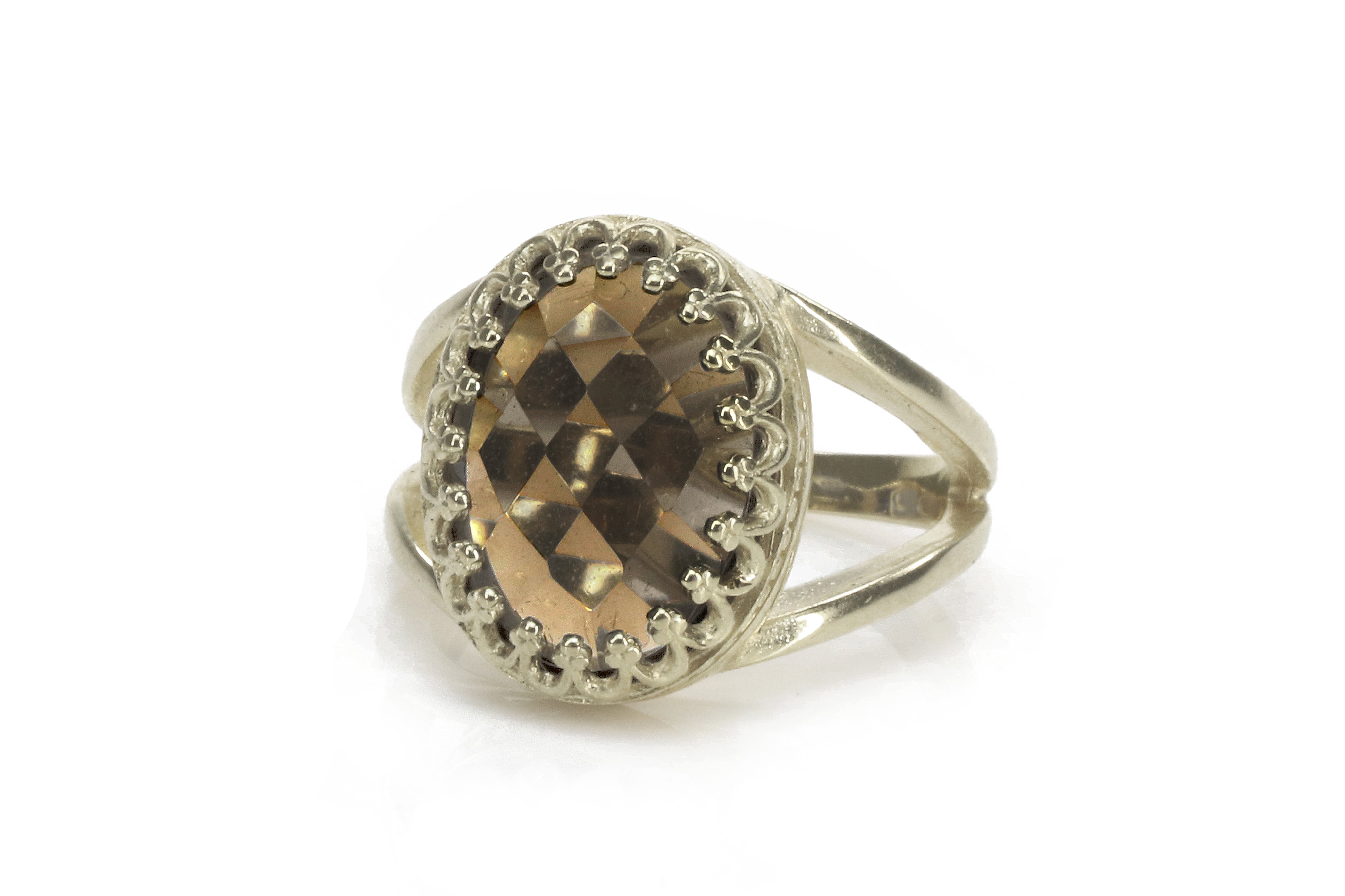 Smoky Quartz in 14k Gold-filled Ring Rings Anemone Jewelry