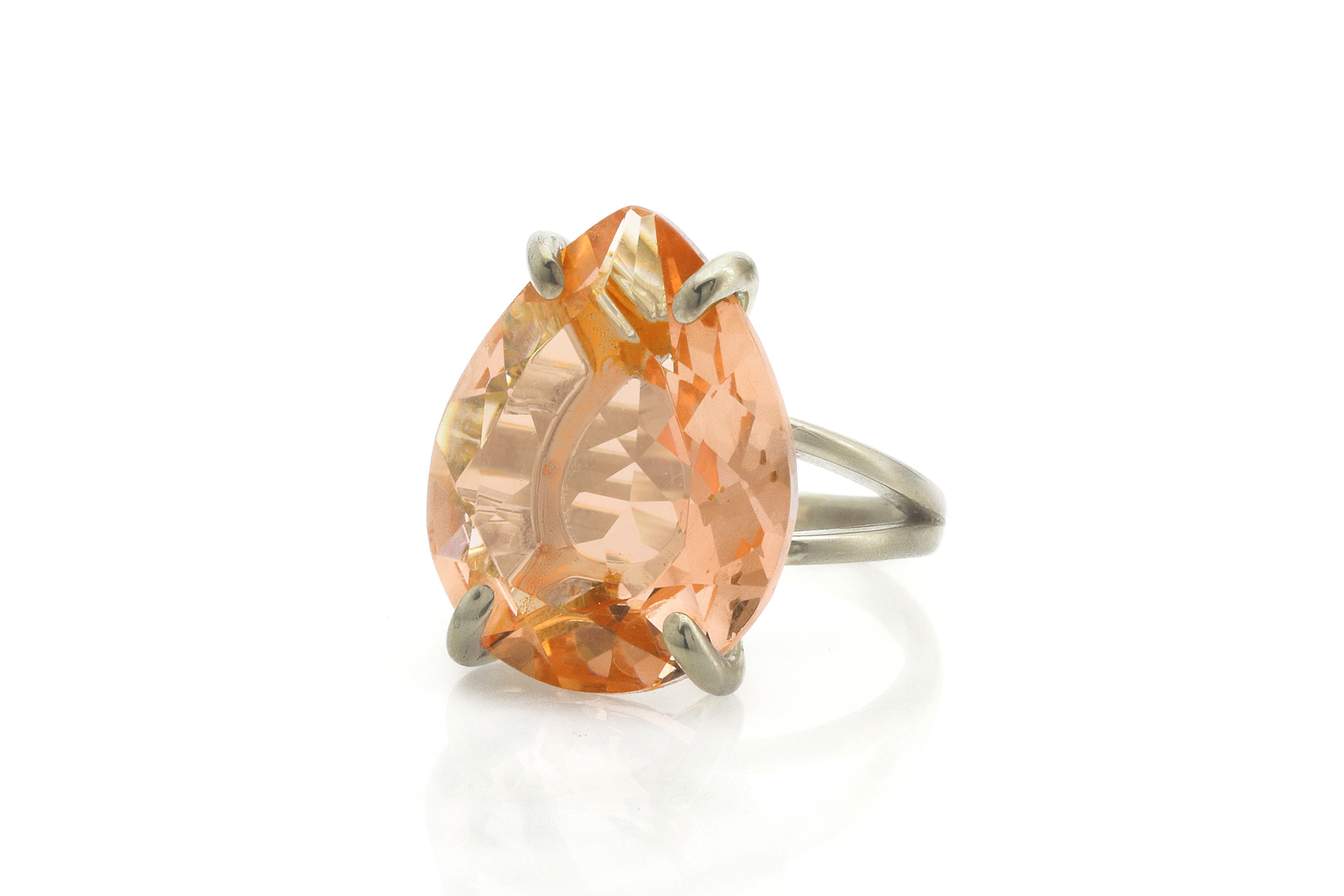 Pear Morganite Gold Filled Ring Rings Anemone Jewelry