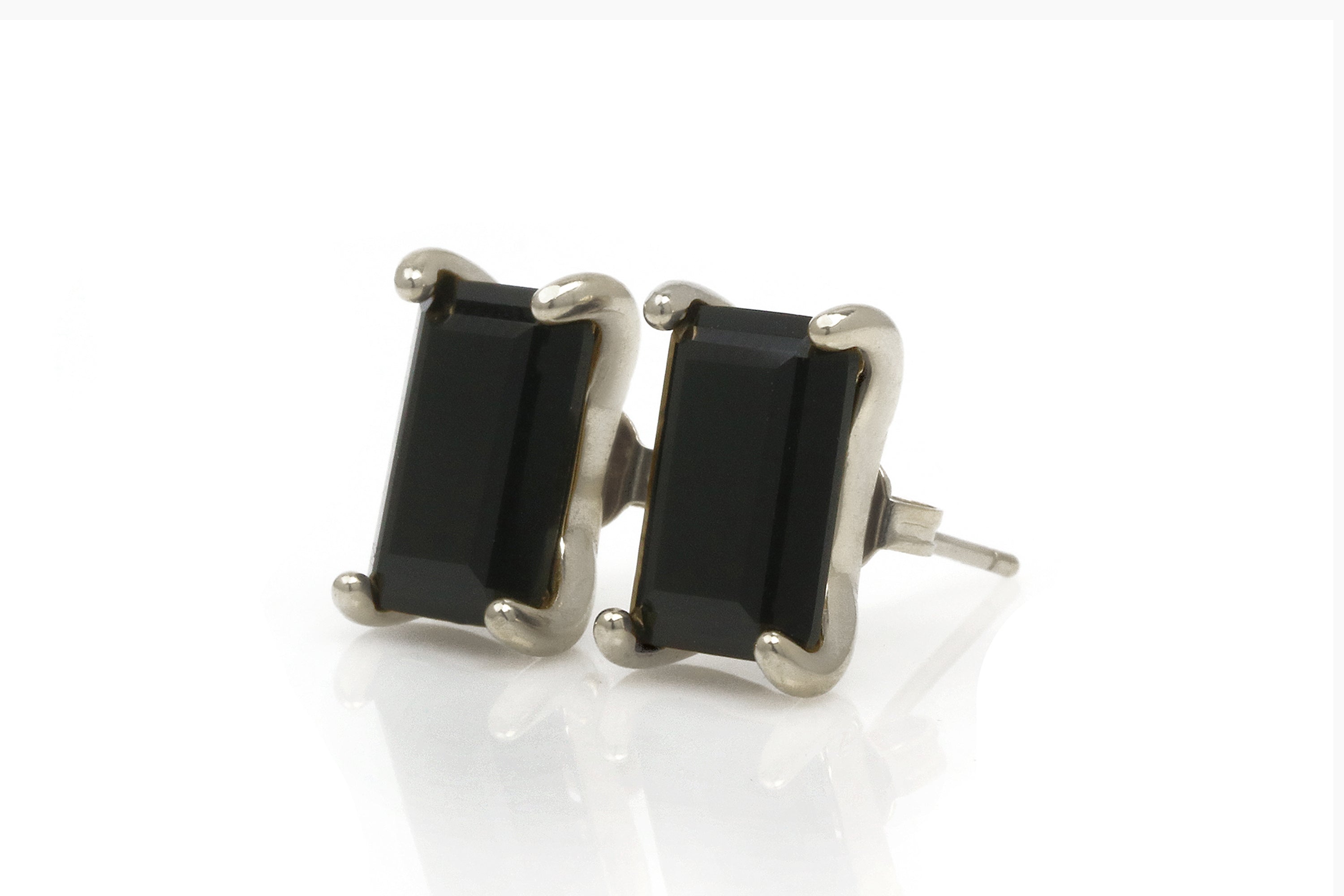 Statement Black Onyx Gold Earrings Earrings Anemone Unique