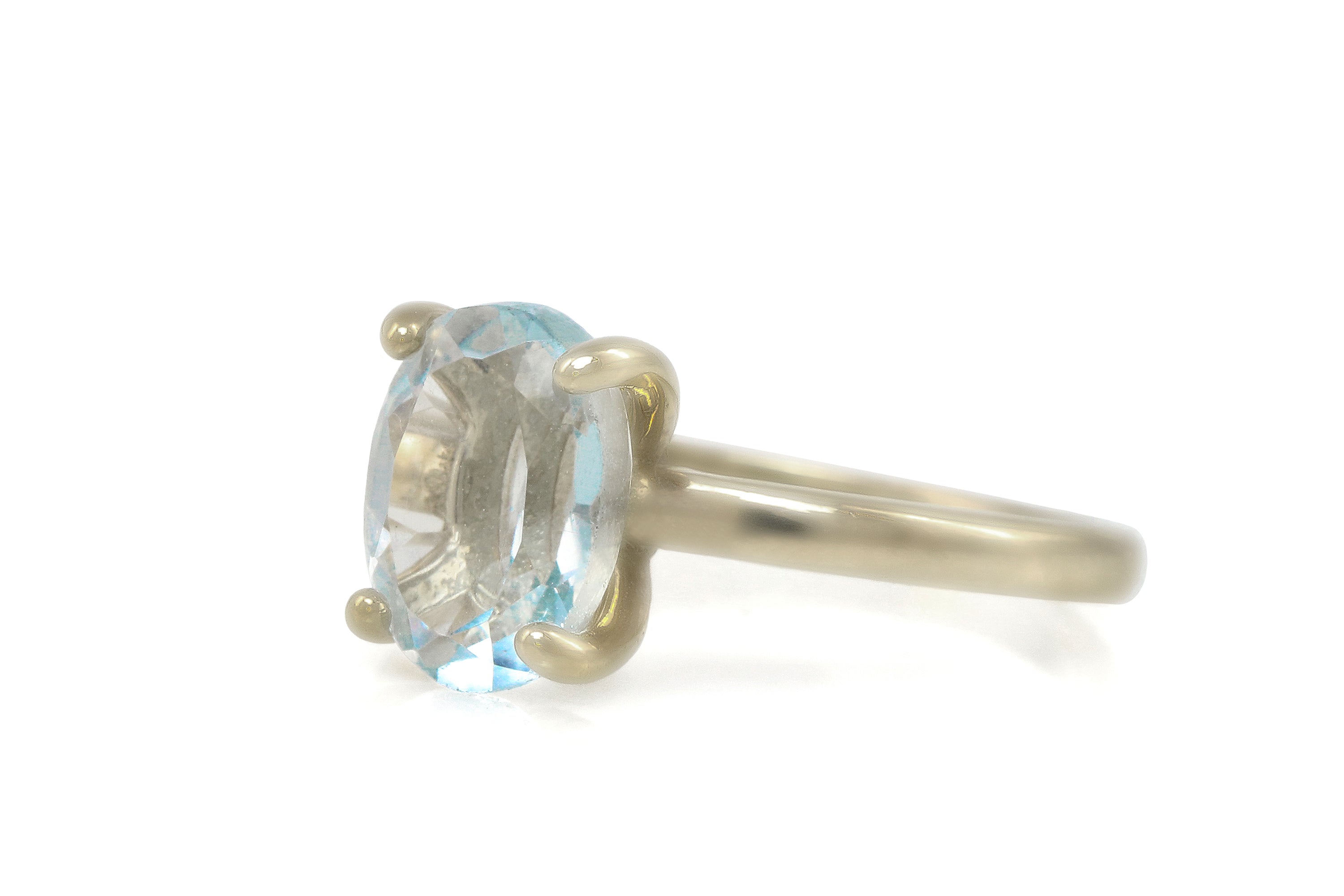 Lustrous Gold Filled Oval Topaz Ring Rings Anemone Unique