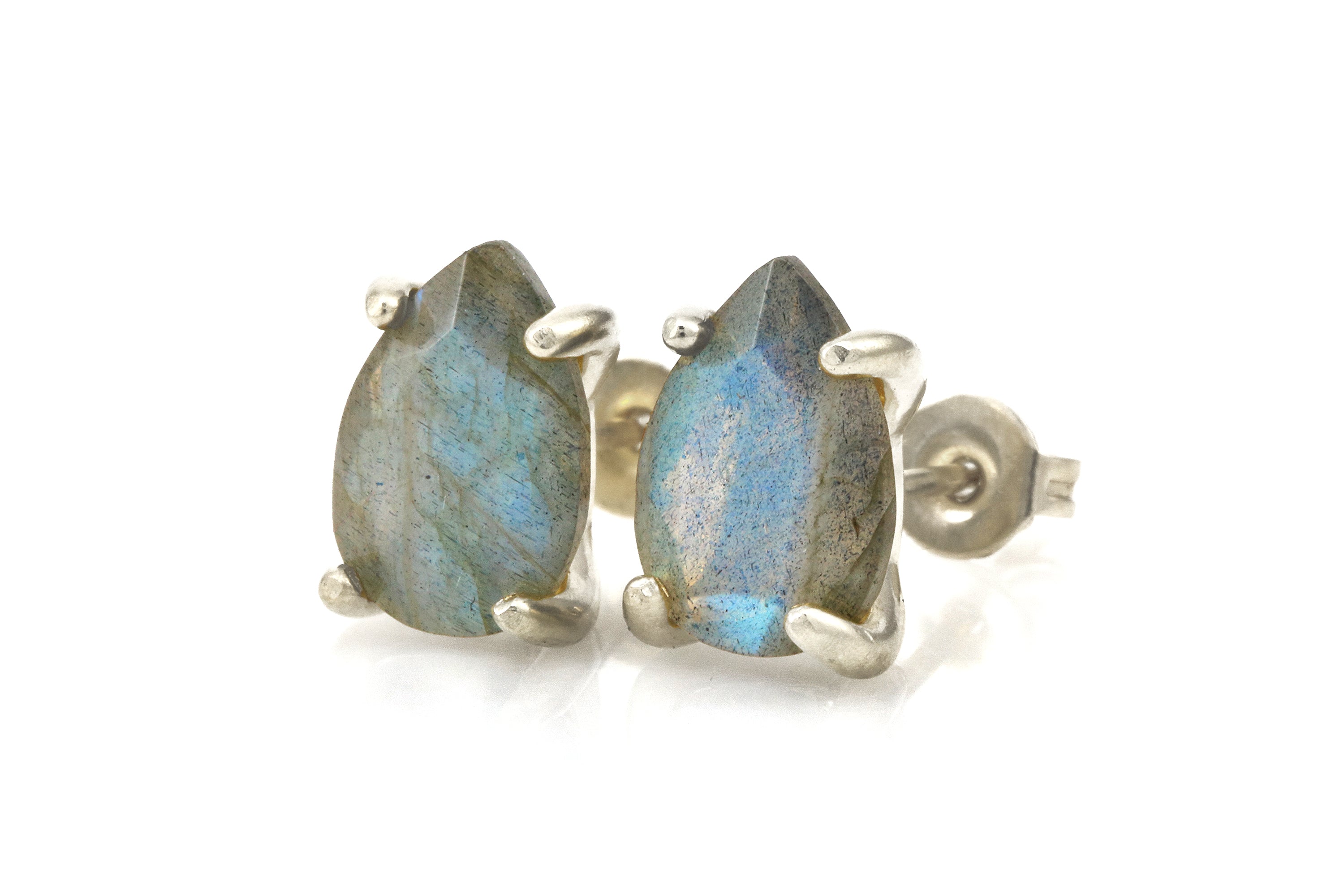 Dainty Pear Labradorite Gold Earrings Earrings Anemone Unique