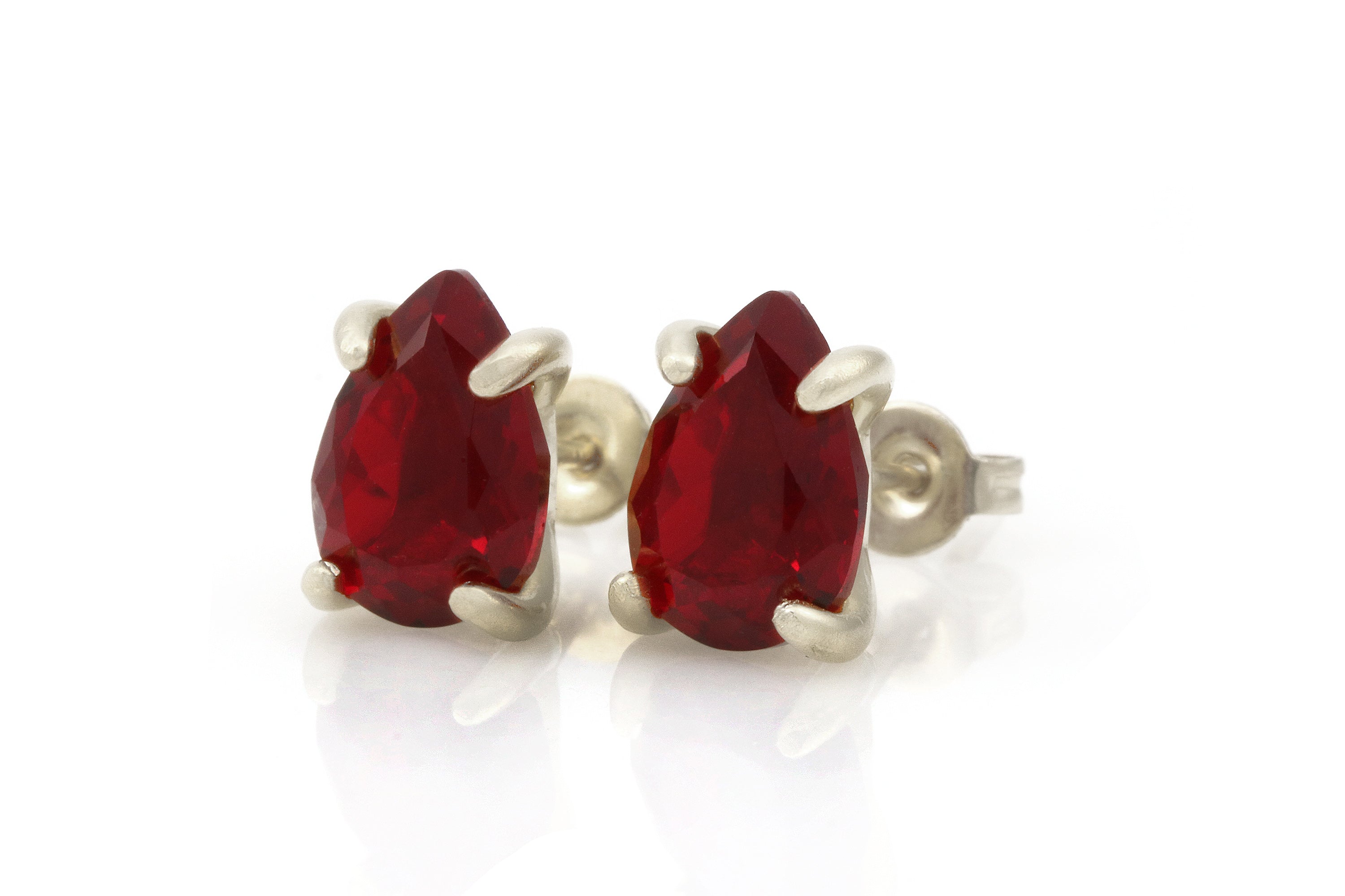 Red Garnet Gold Filled Earrings Earrings Anemone Unique