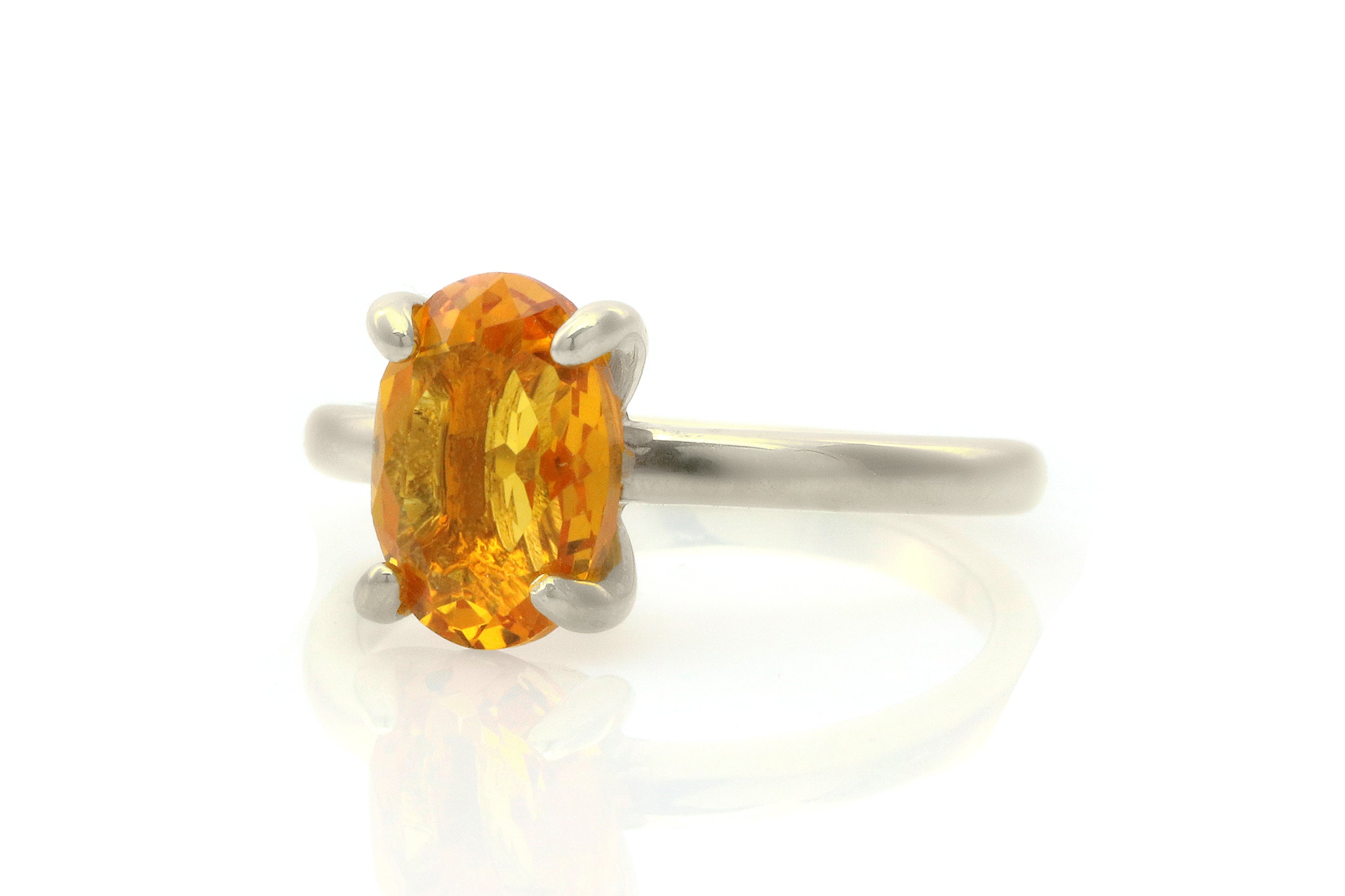Dainty Yellow Citrine Gold Ring Rings Anemone Unique