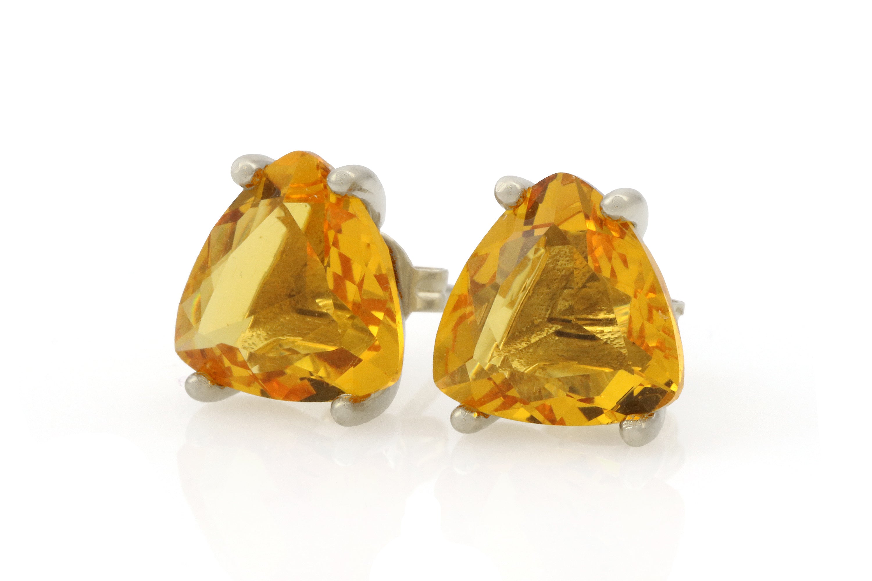 Lustrous Yellow Citrine Earrings in Gold Earrings Anemone Unique