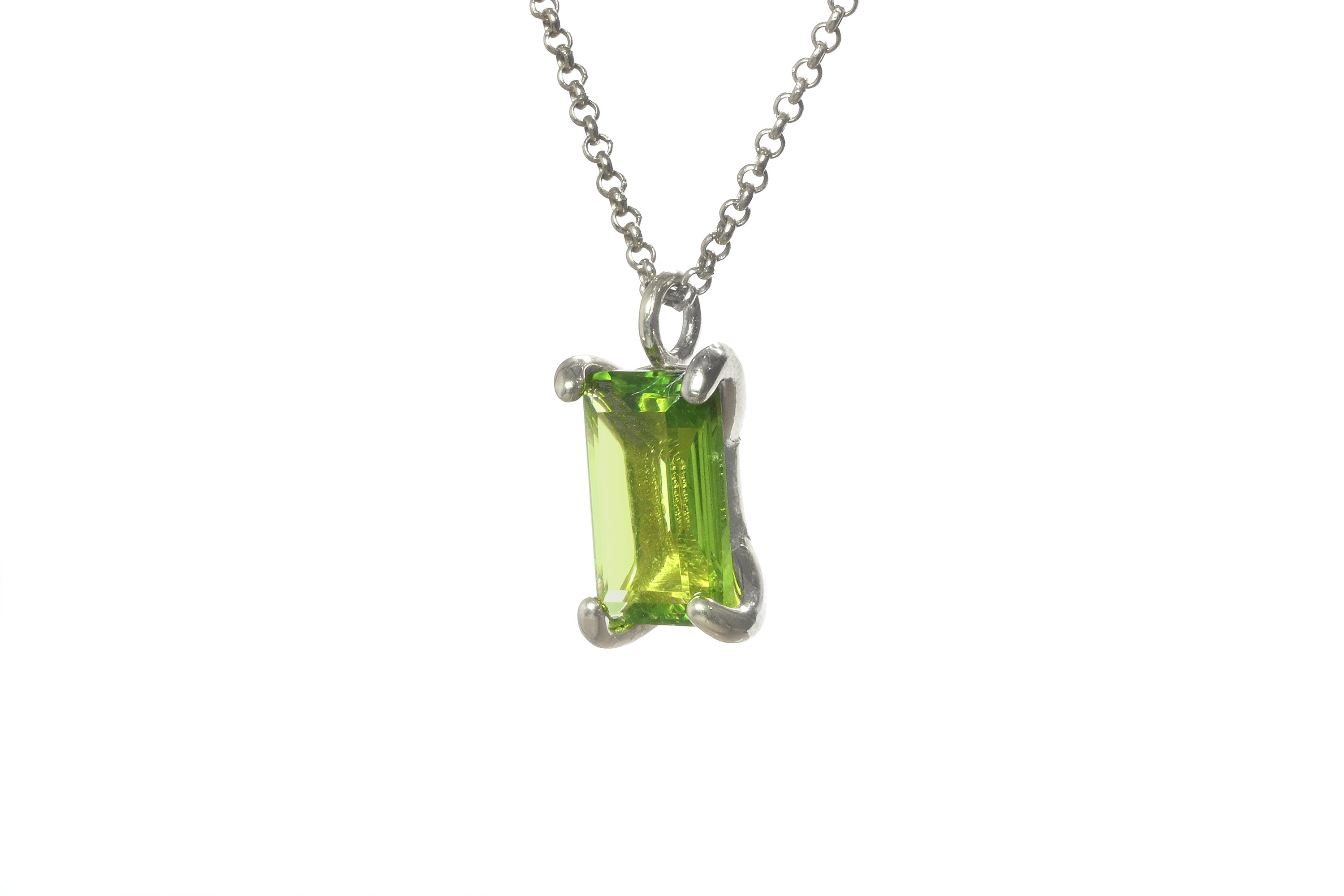 Luxurious Peridot Stone Gold Necklace necklaces Anemone Unique