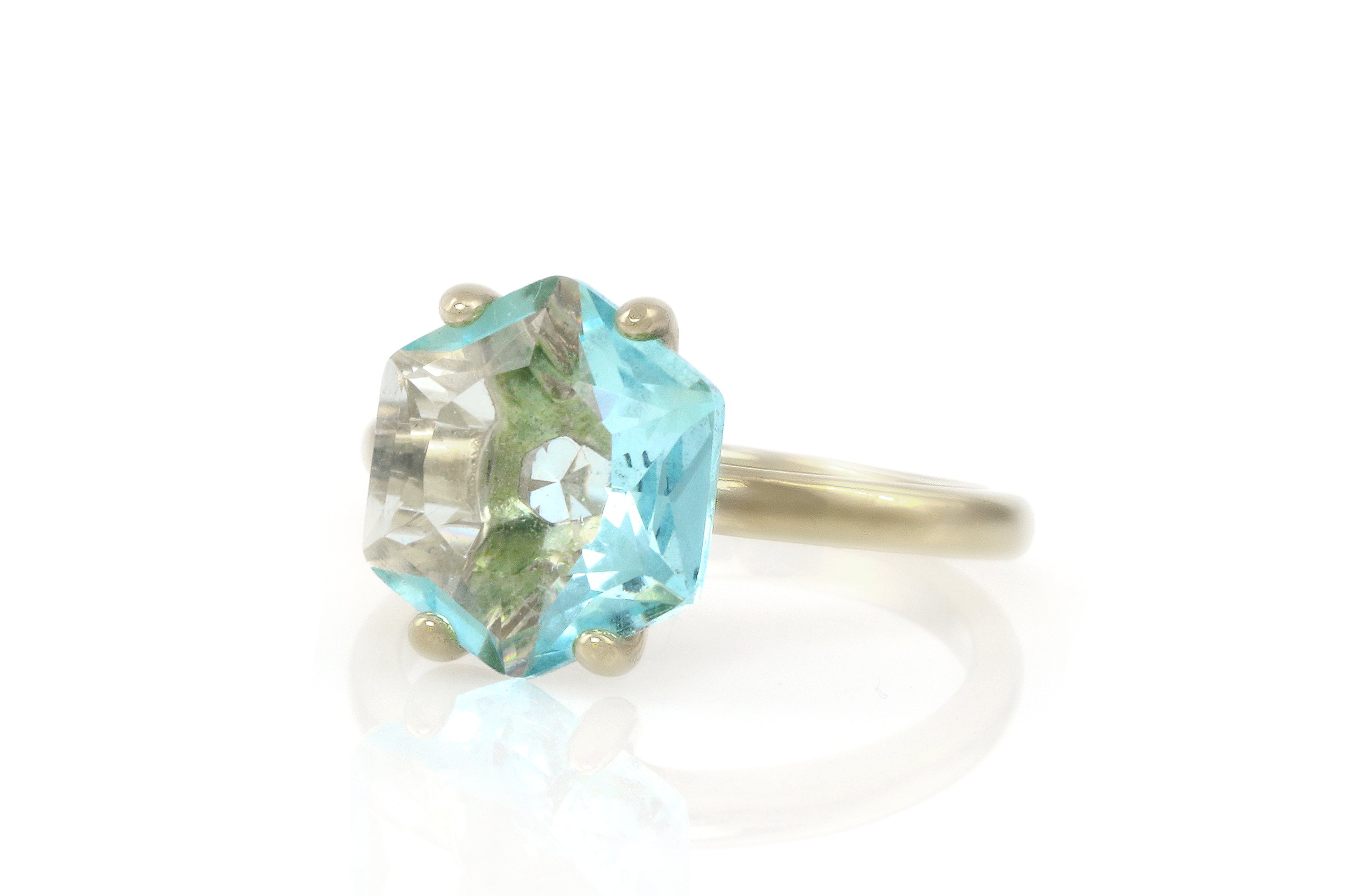 Simple Statement Sterling Silver Topaz Ring Rings Anemone Unique