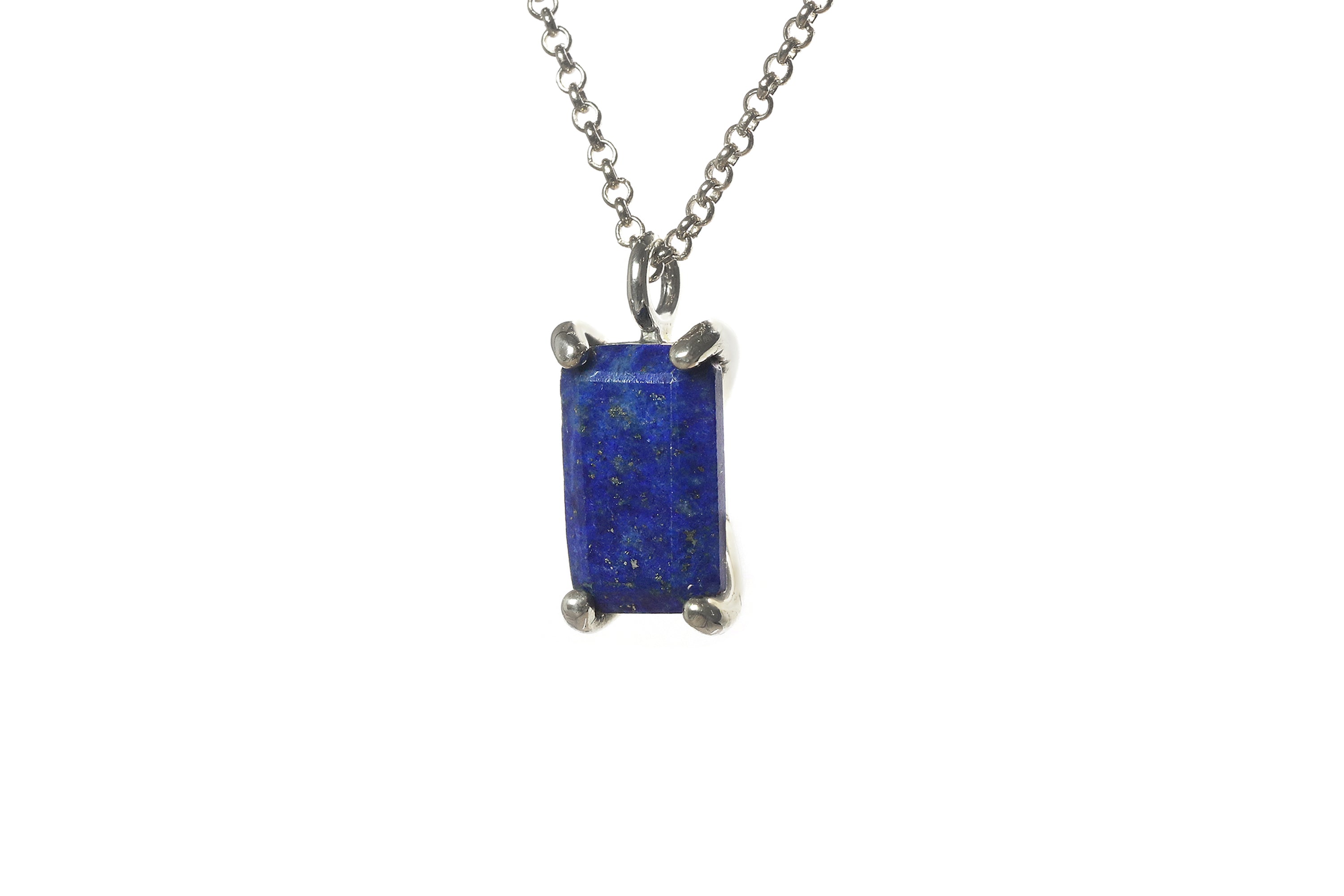 Rectangle Pendant Lapis Lazuli Gold Necklace necklaces Anemone Unique