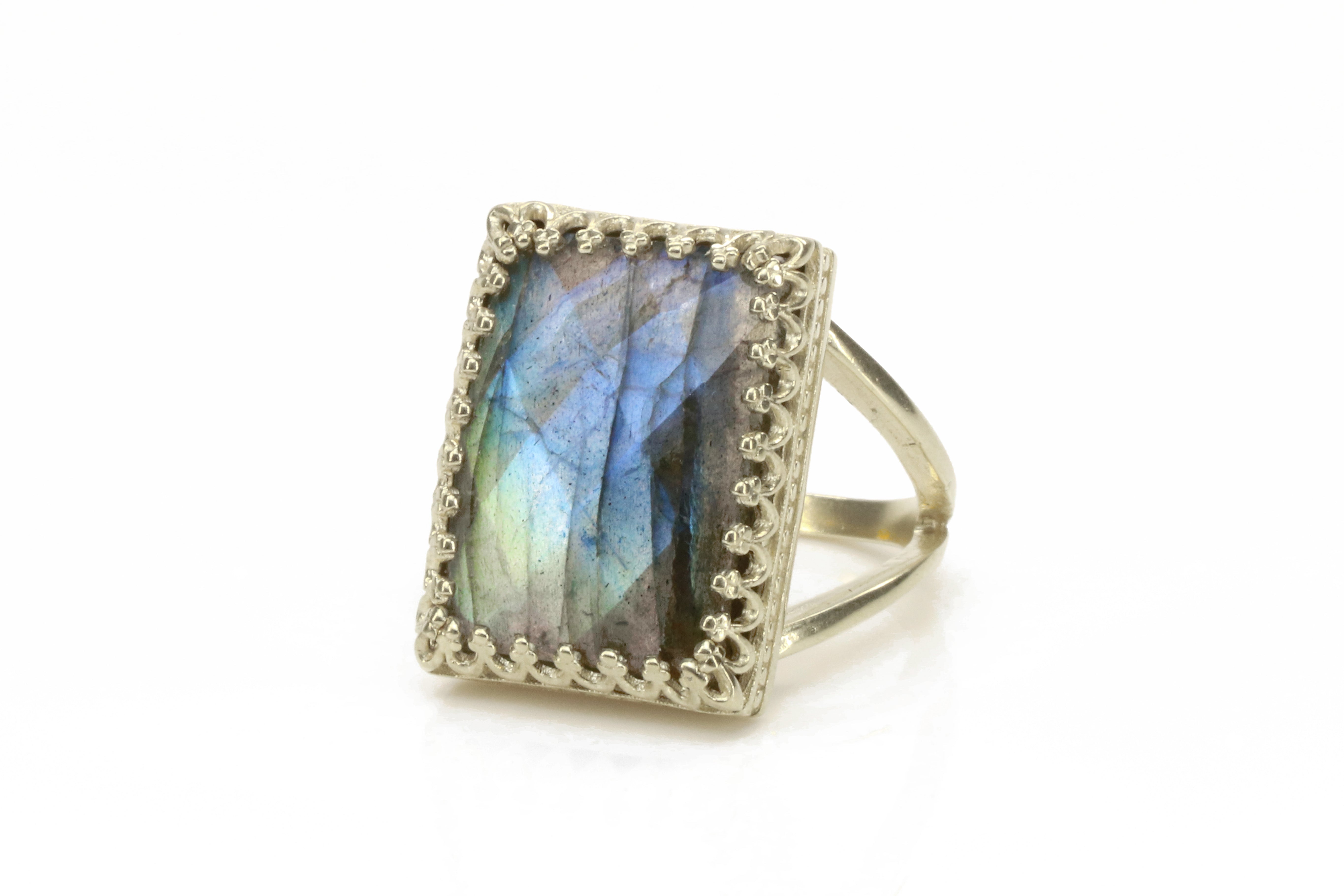 Labradorite in 14k Gold-filled Ring Band Rings Anemone Jewelry