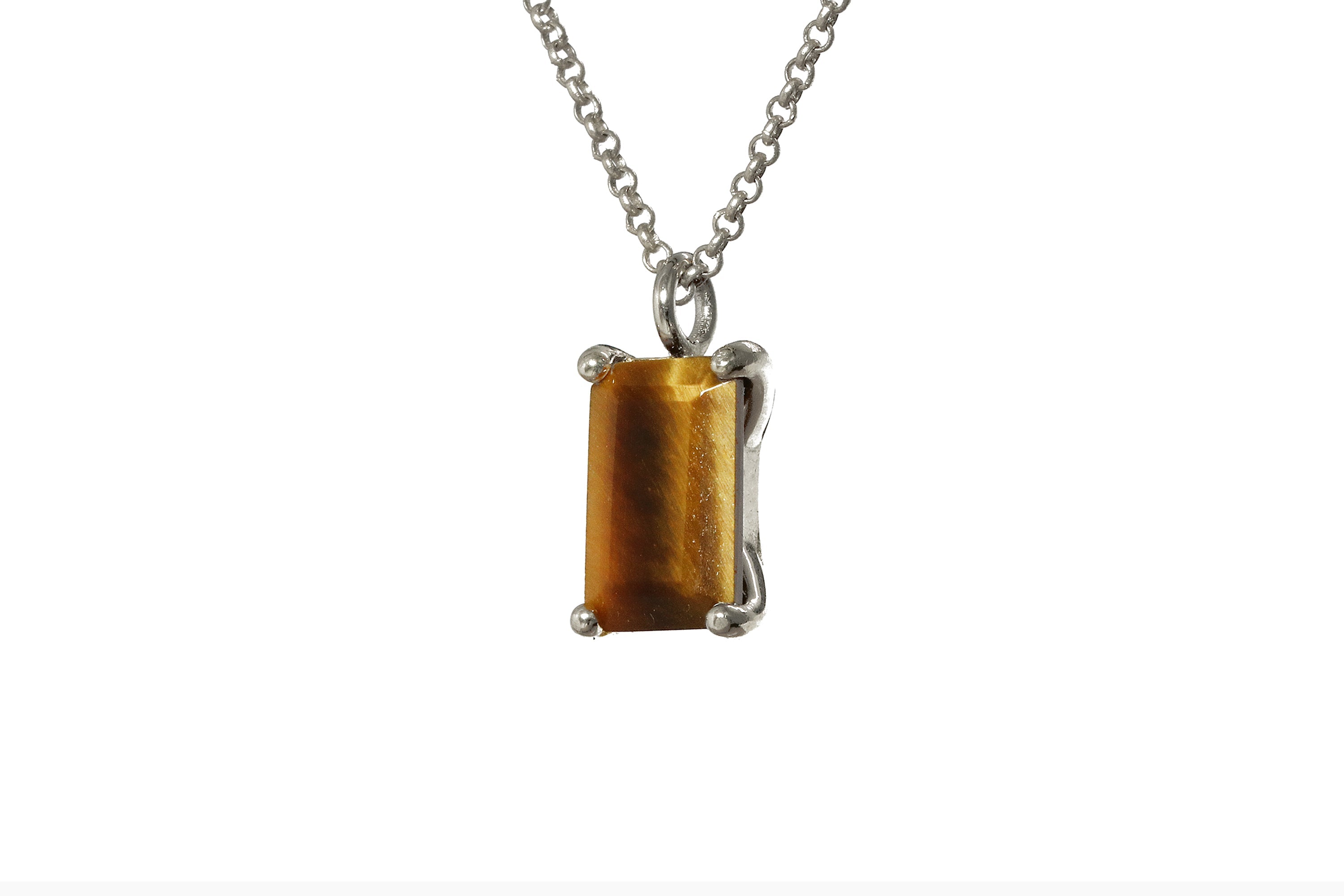 Lovely Brown Tiger Eye Necklace in Gold necklaces Anemone Unique
