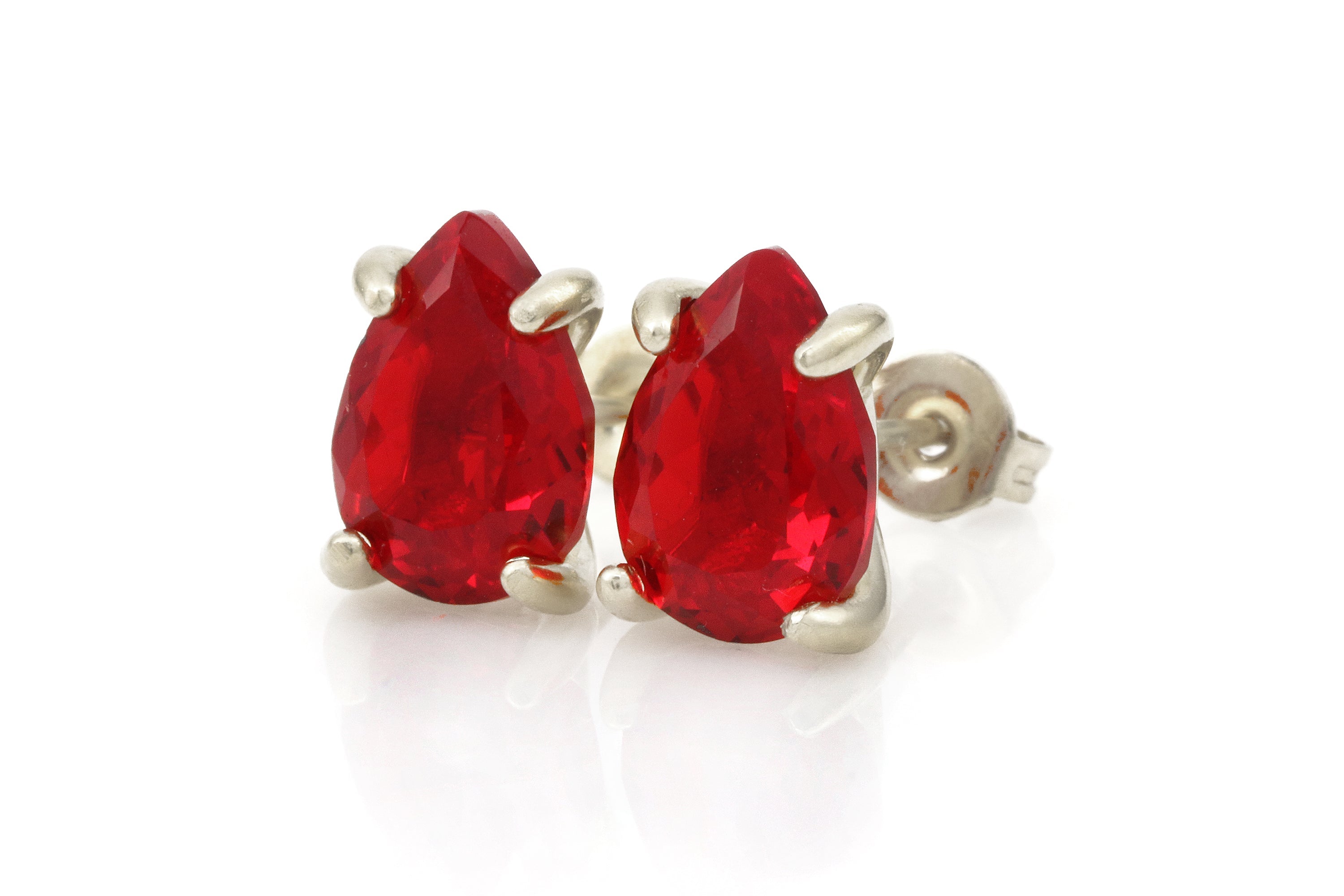 Classy Ruby Gemstone Earrings in Gold Earrings Anemone Unique