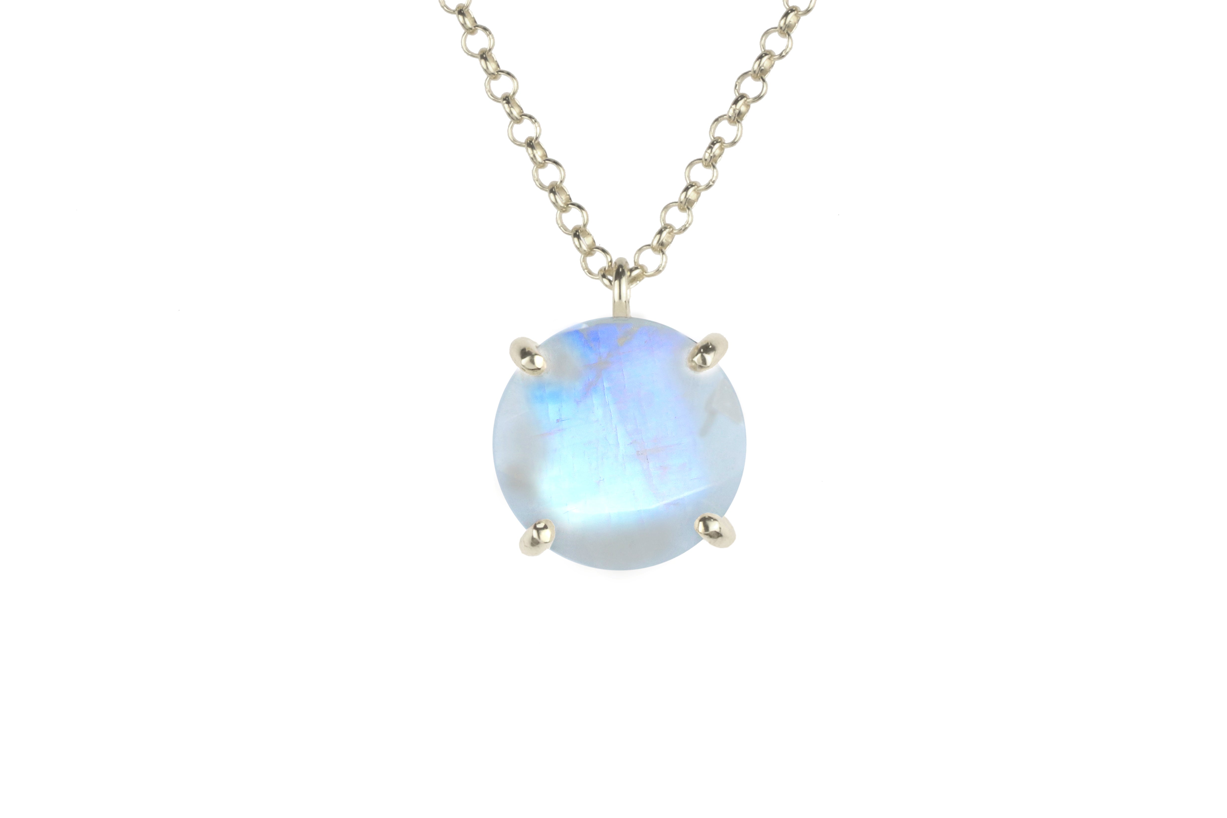 Sterling Silver Moonstone Necklace necklaces Anemone Jewelry