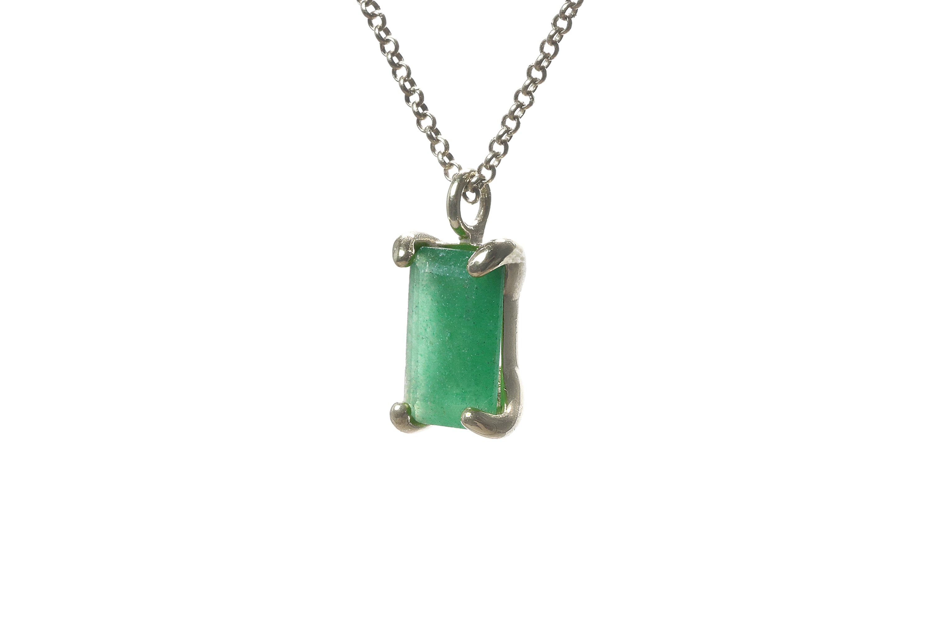 Green Aventurine Pendant Gold Necklace necklaces Anemone Unique