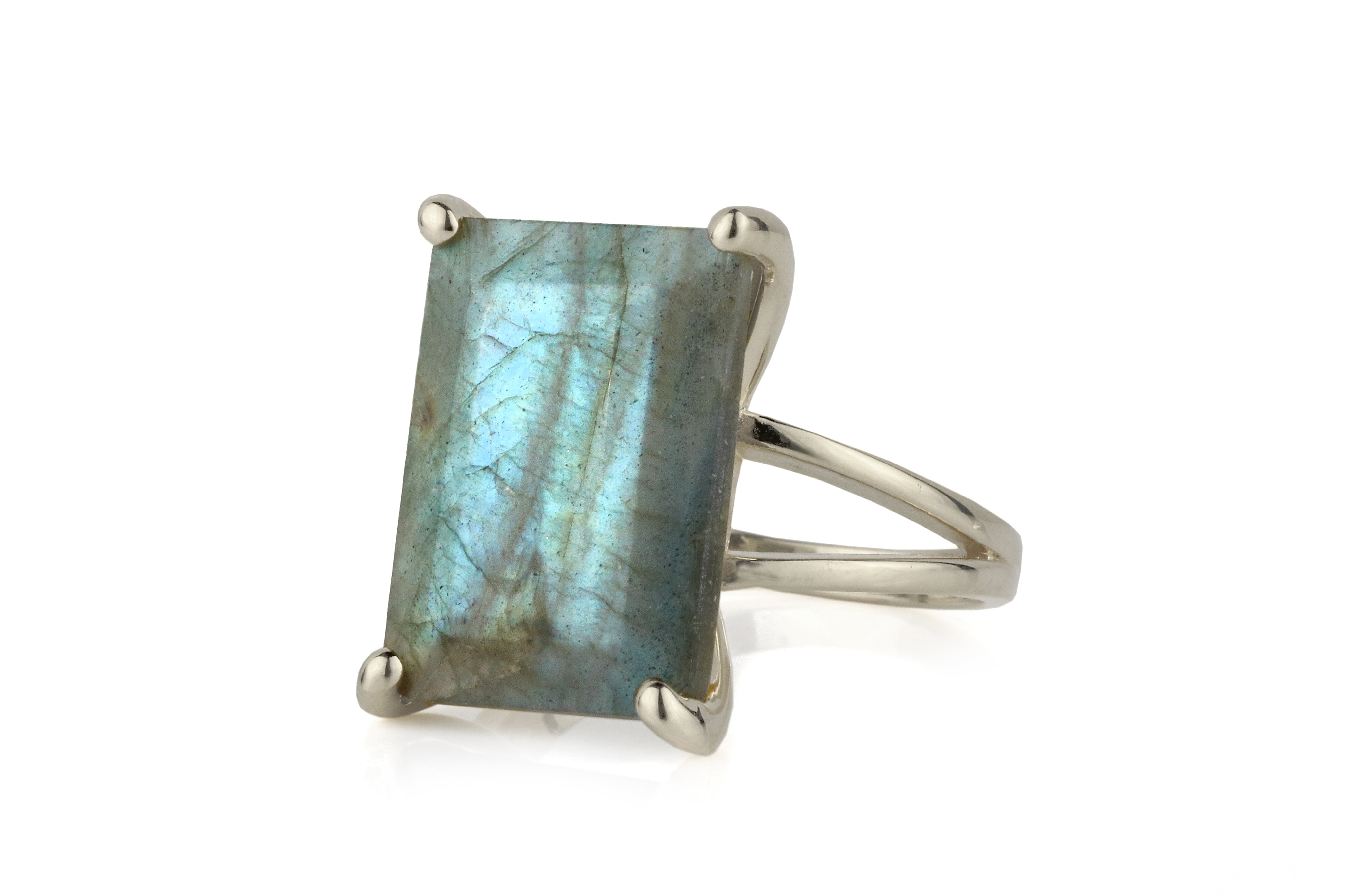 Statement Labradorite 925 Sterling Silver Ring Rings Anemone Jewelry