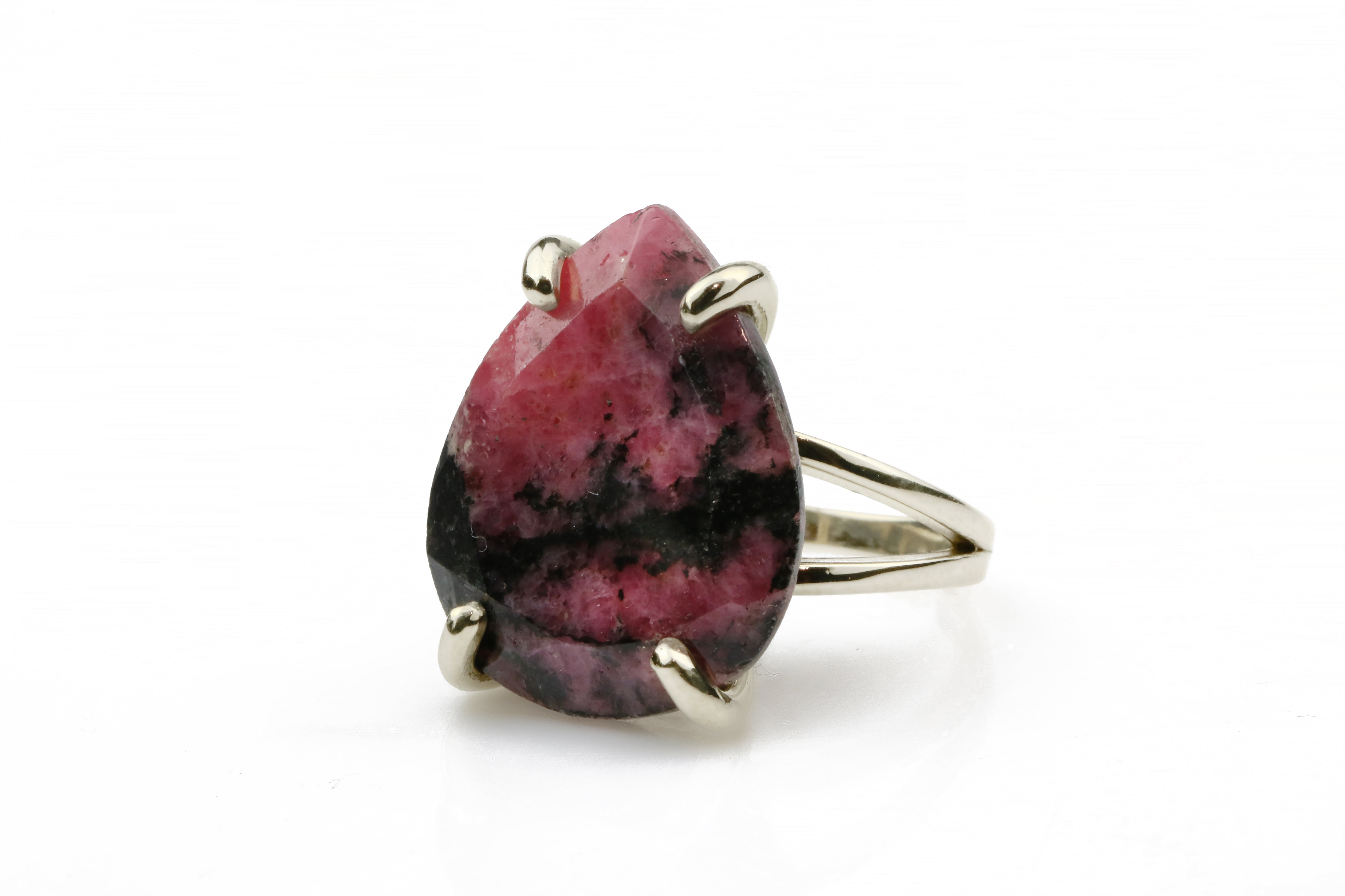 14CT Rhodonite 14K Gold Ring Rings Anemone Jewelry