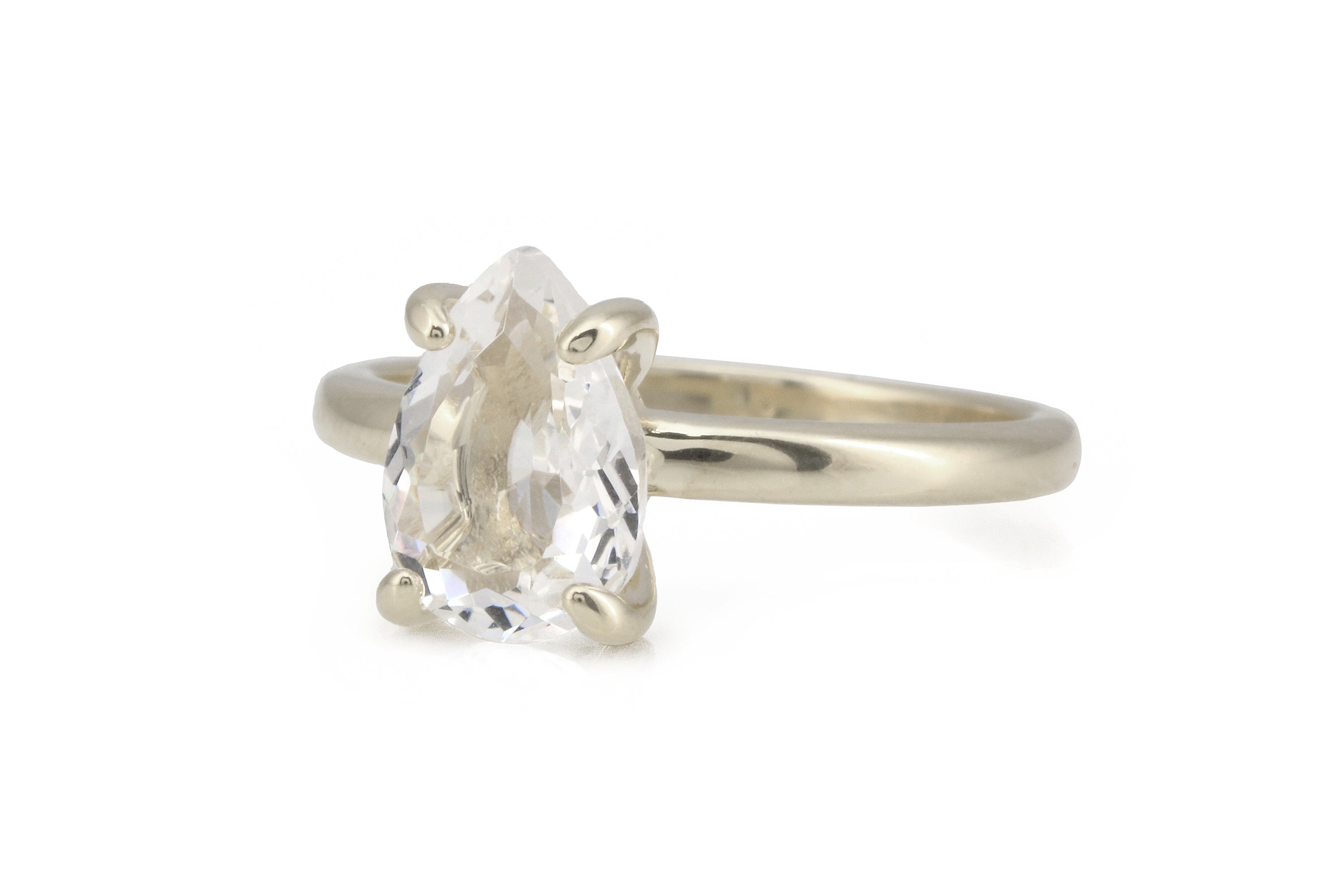 Crystal Quartz Ring in 14k Gold Rings Anemone Unique