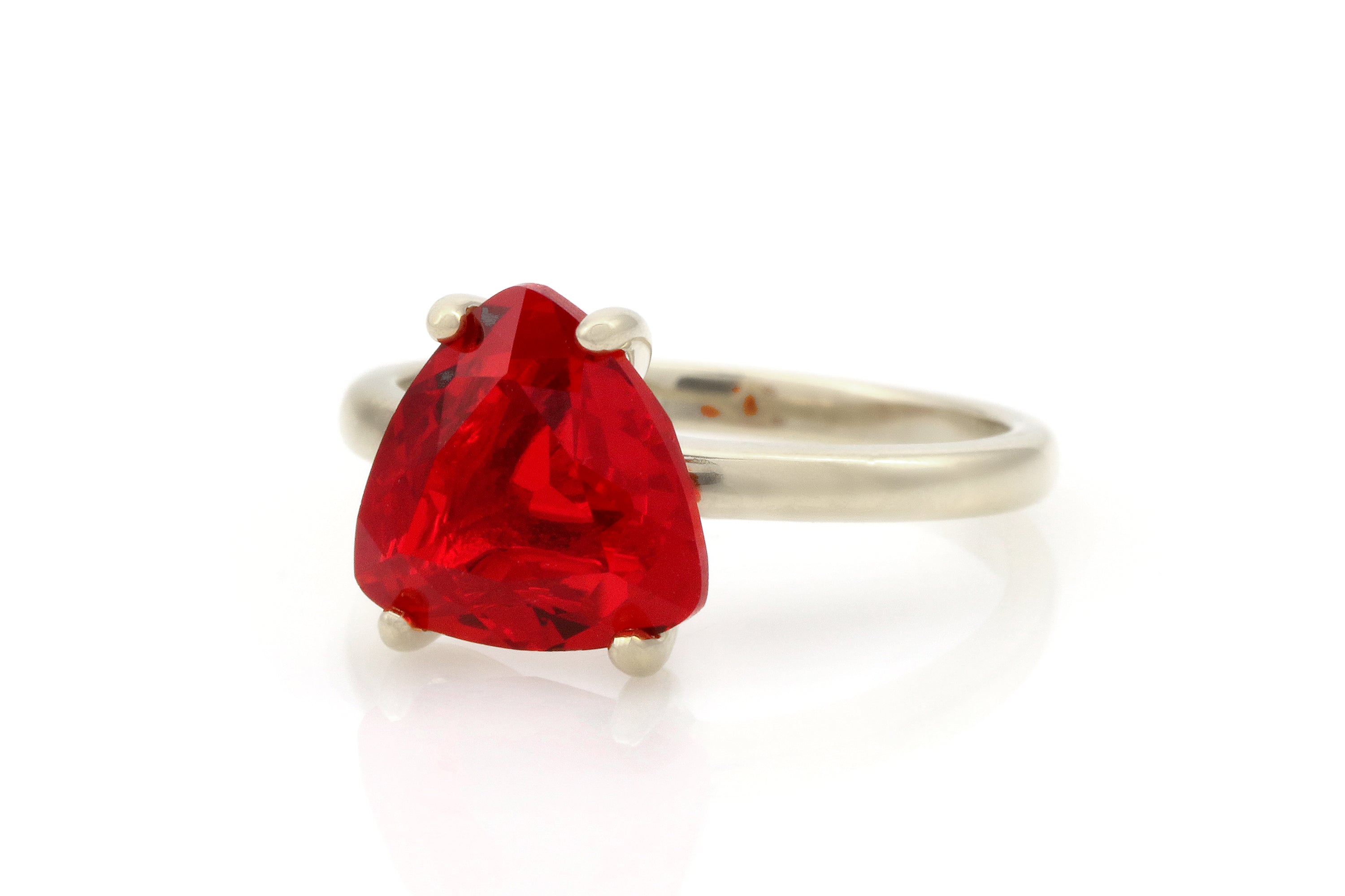 Sterling Silver Ring with Ruby Gemstone Rings Anemone Unique