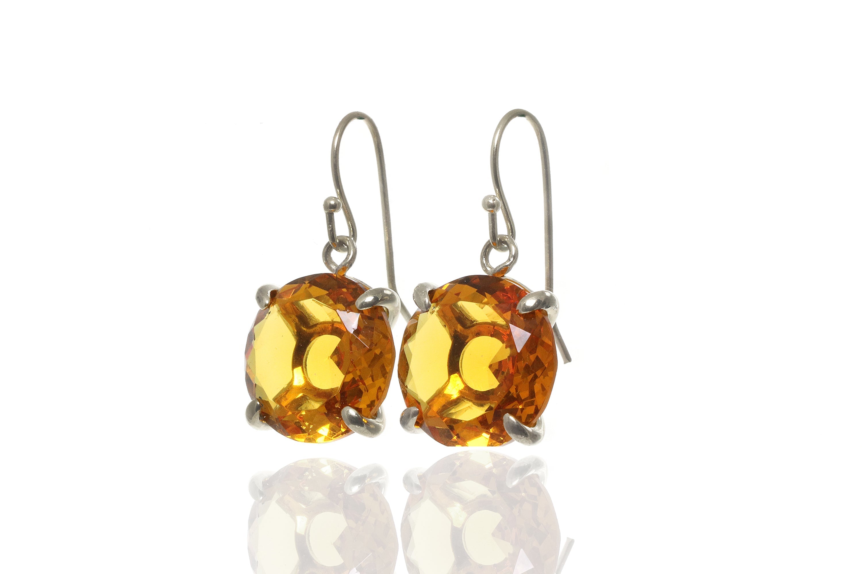 Vintage-Inspired Gold Citrine Earrings Earrings Anemone Jewelry