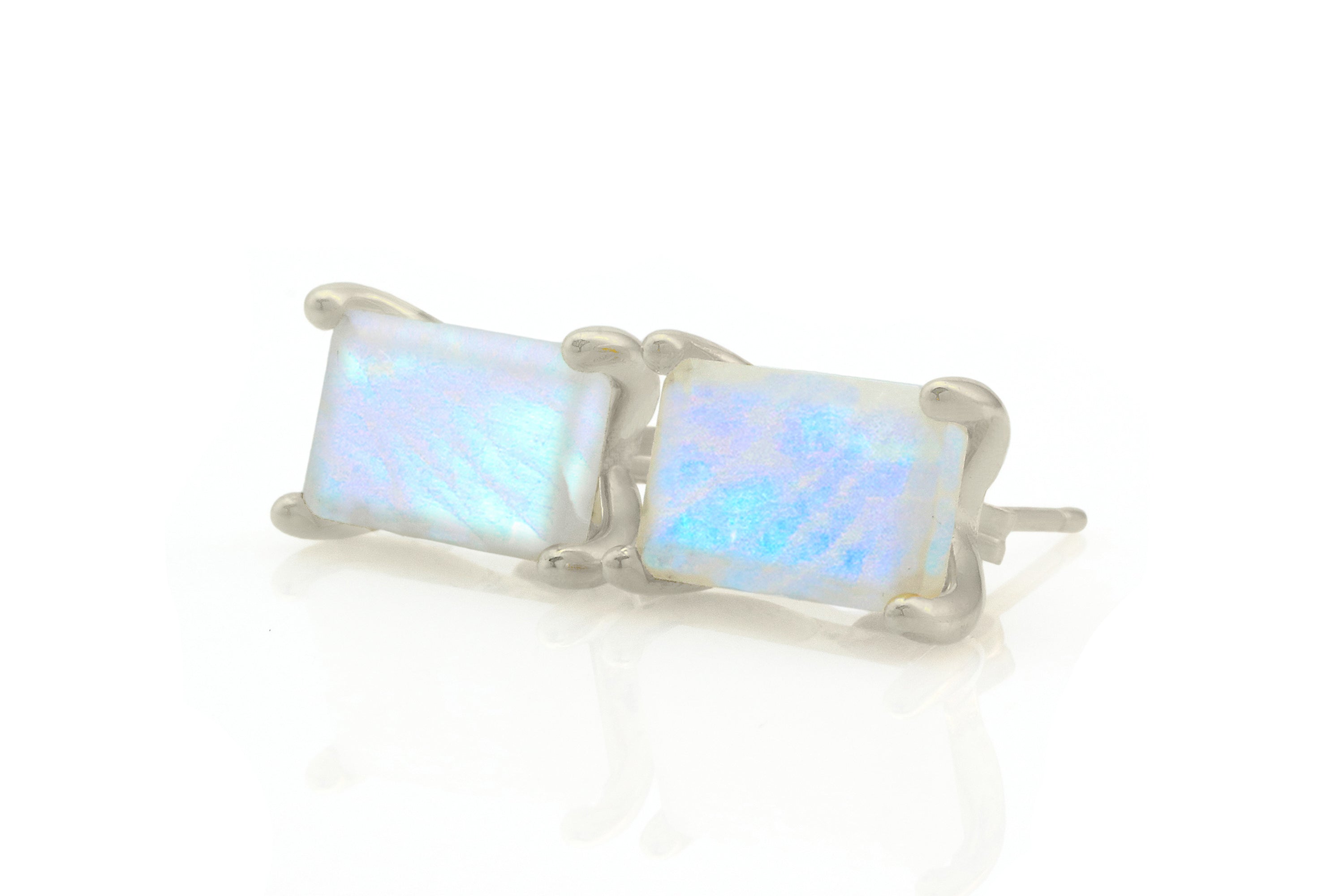 Lovely Gold Stud Moonstone Earrings Earrings Anemone Unique