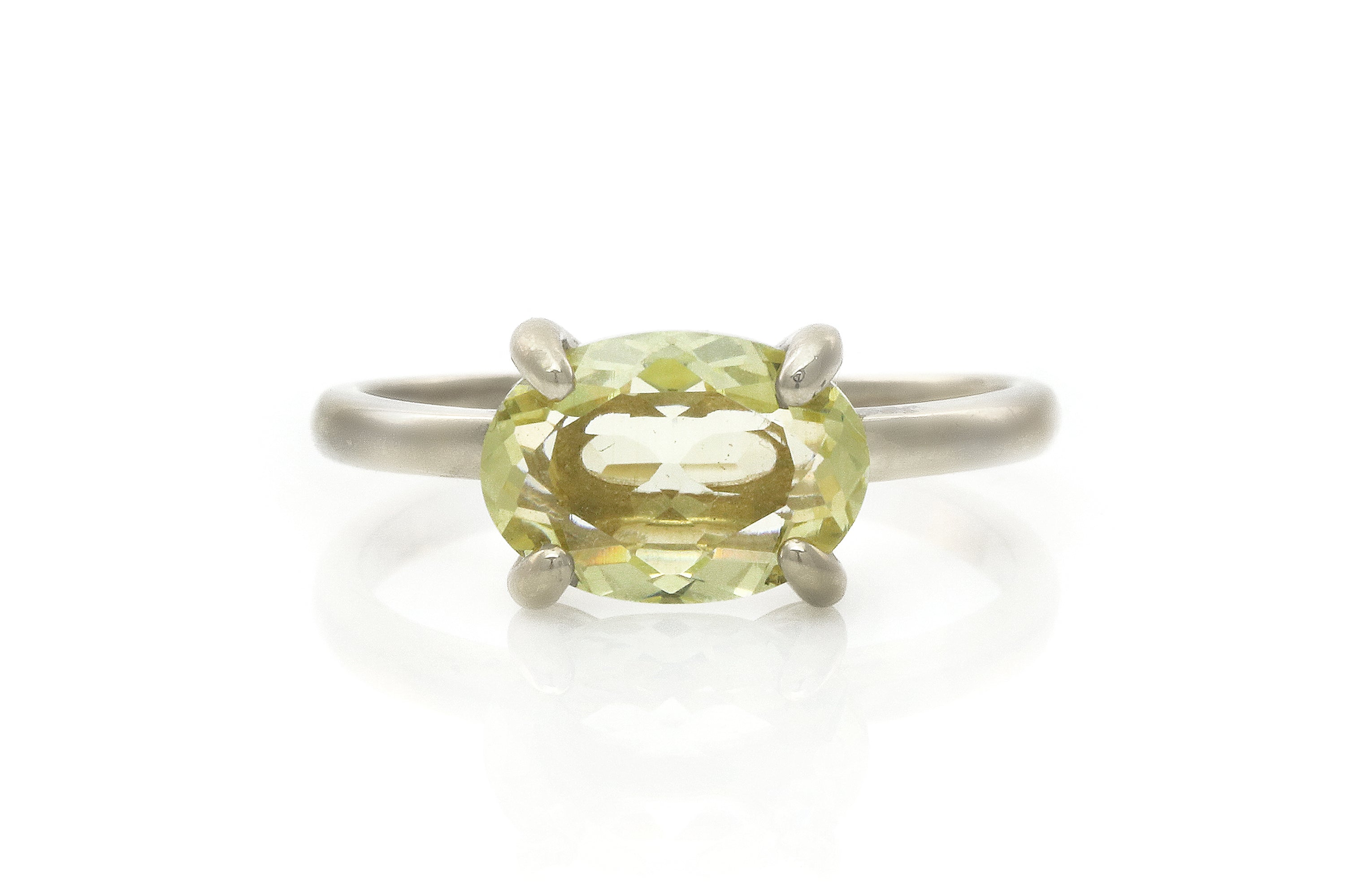 Lemon Quartz Ring in 925 Silver Rings Anemone Unique