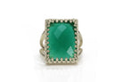 Lovely Green Onyx in 925 Sterling Silver Ring Rings Anemone Jewelry