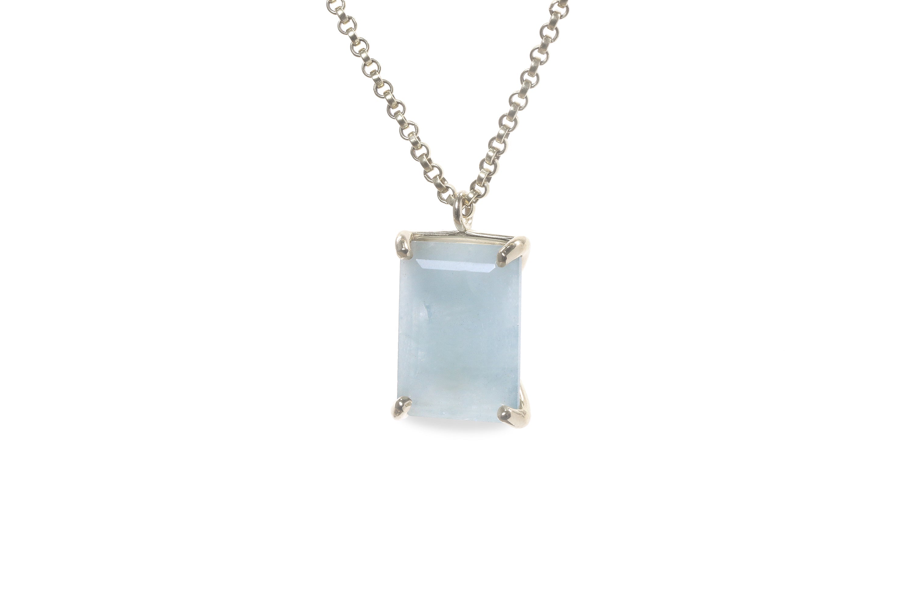 13x18mm Aquamarine Gold Filled Necklace necklaces Anemone Jewelry