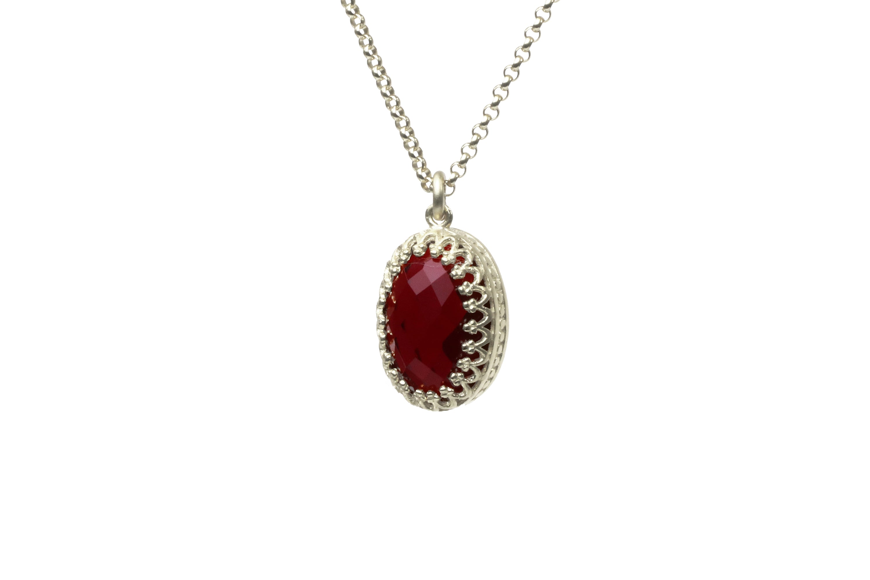 Gorgeous Garnet 14k Gold Necklace necklaces Anemone Jewelry