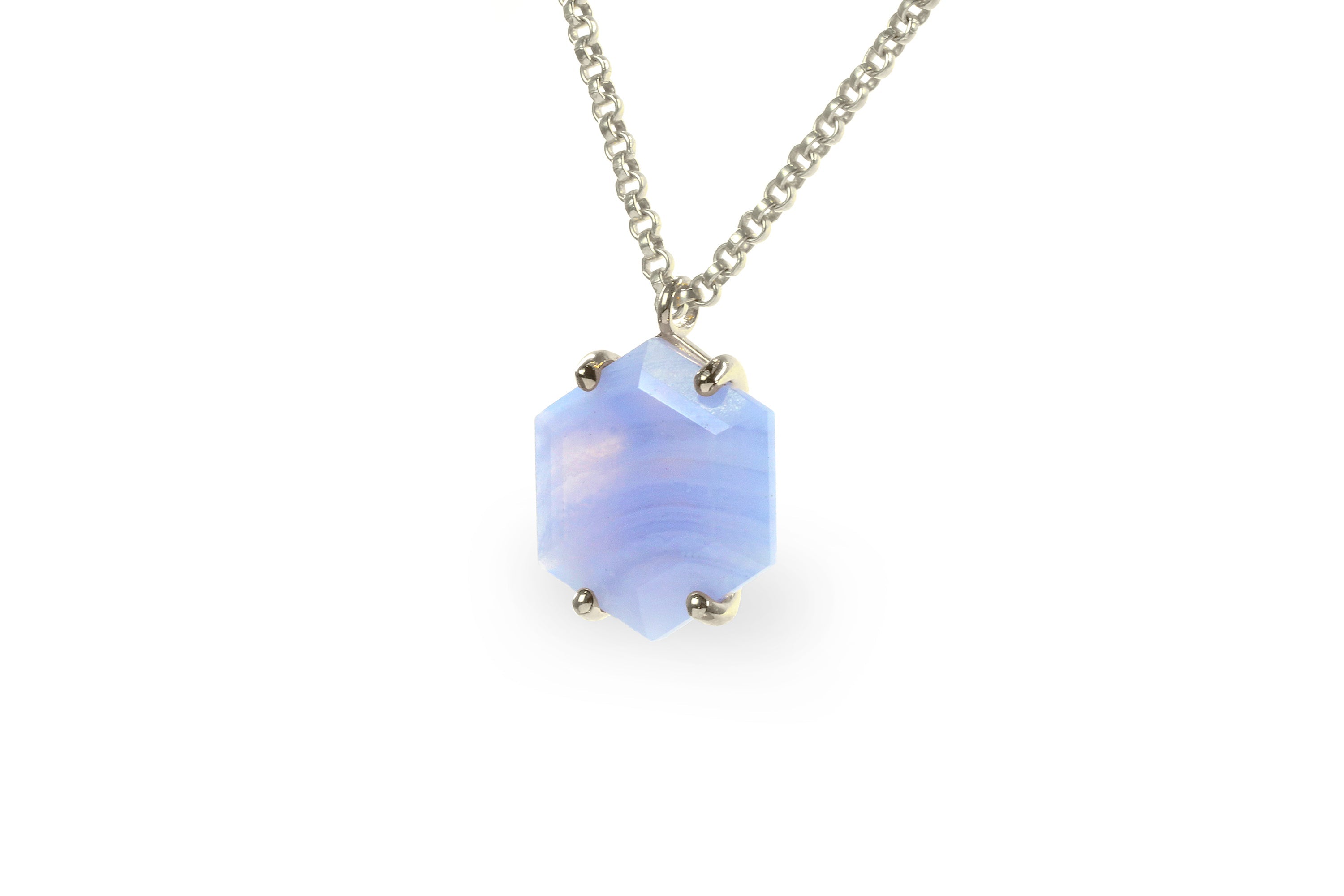 Fascinating Gold Filled Blue Lace Agate Necklace necklaces Anemone Jewelry