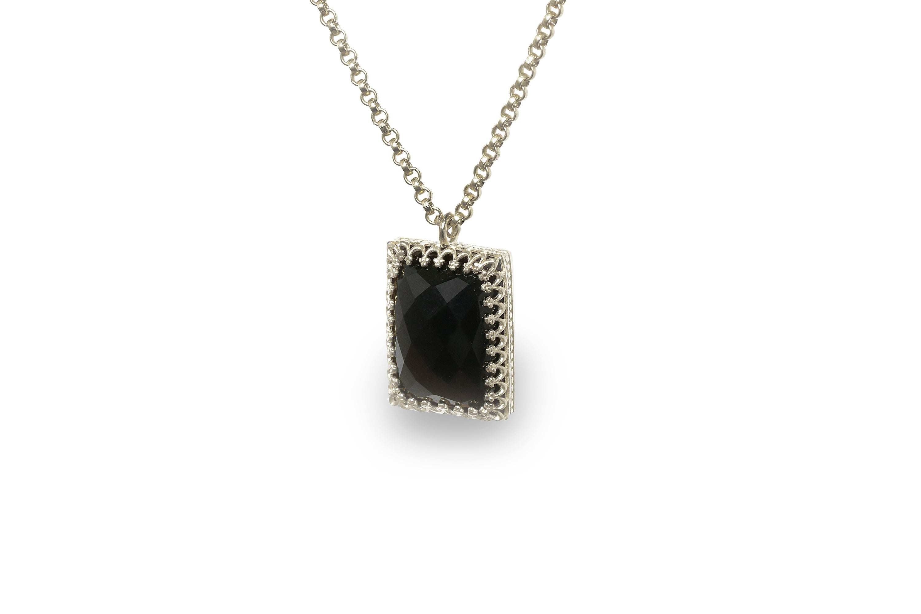 Gold Filled Bold Black Onyx Necklace necklaces Anemone Jewelry