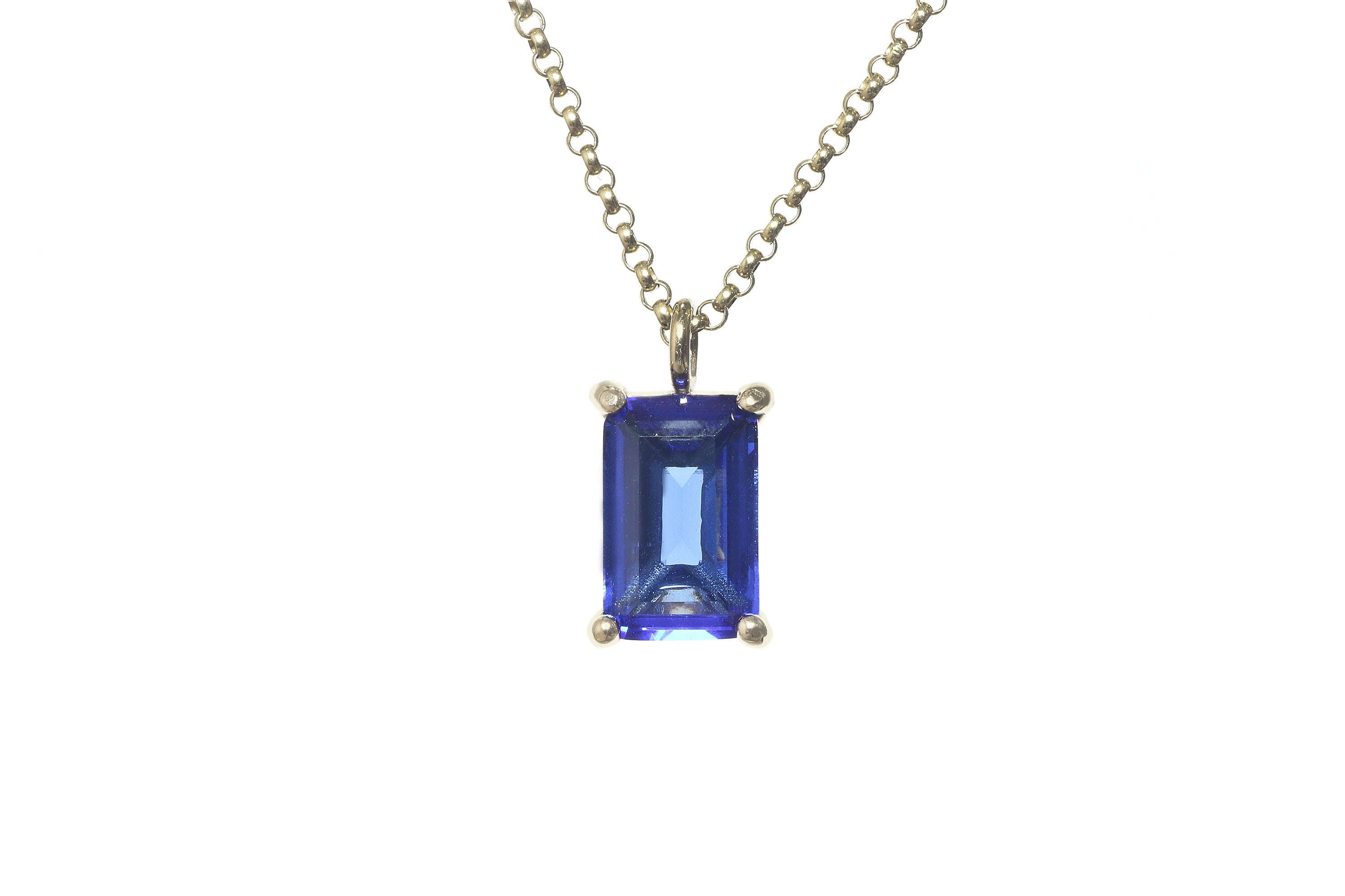 Blue Sapphire Gold Filled Necklace necklaces Anemone Unique